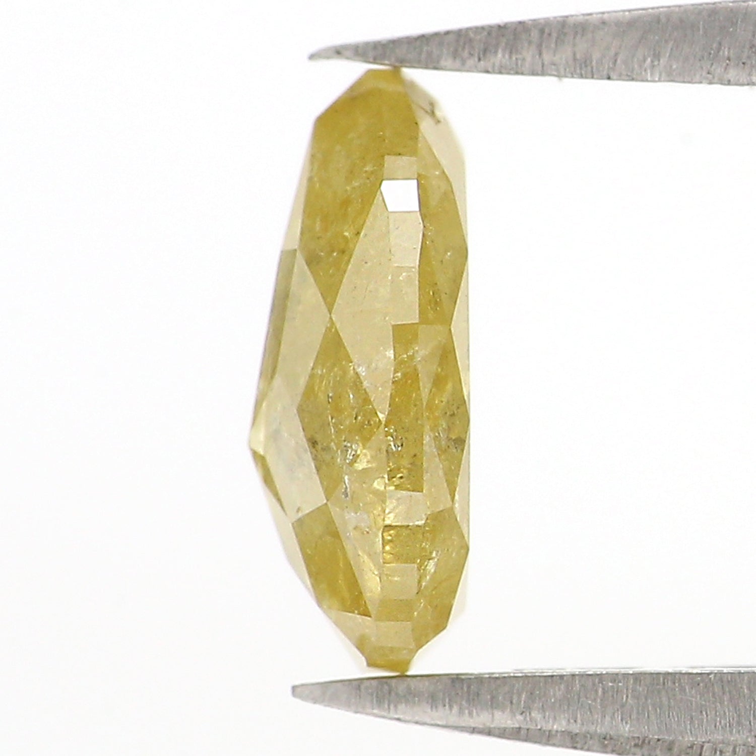 Natural Loose Pear Diamond, Yellow Color Pear Cut Diamond, Natural Loose Diamond, Pear Rose Cut Diamond, 1.25 CT Pear Shape Diamond L2886