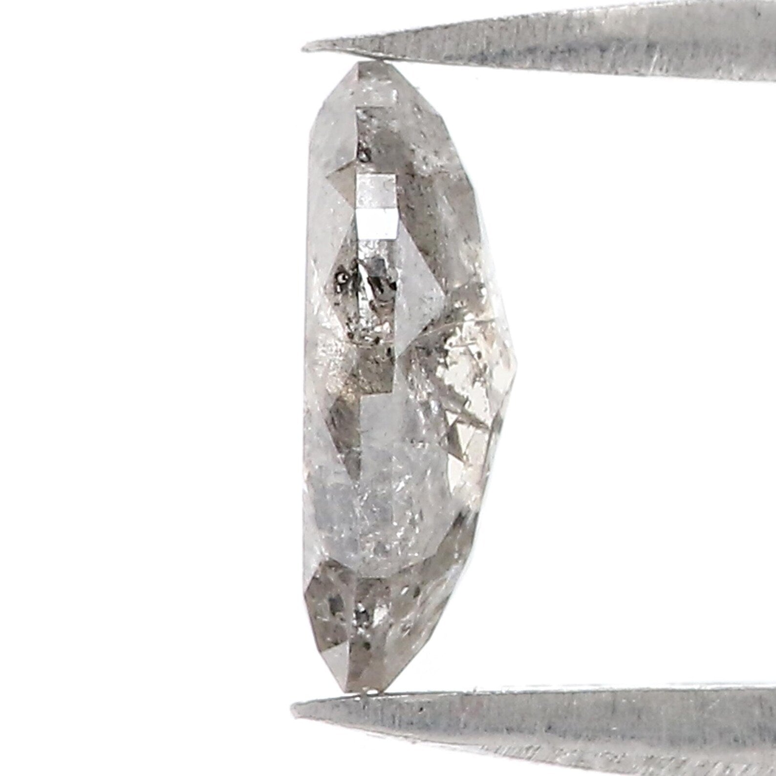 0.83 CT Natural Loose Marquise Diamond Salt And Pepper Marquise Diamond 8.50 MM Natural Black Grey Color Marquise Rose Cut Diamond QN9798