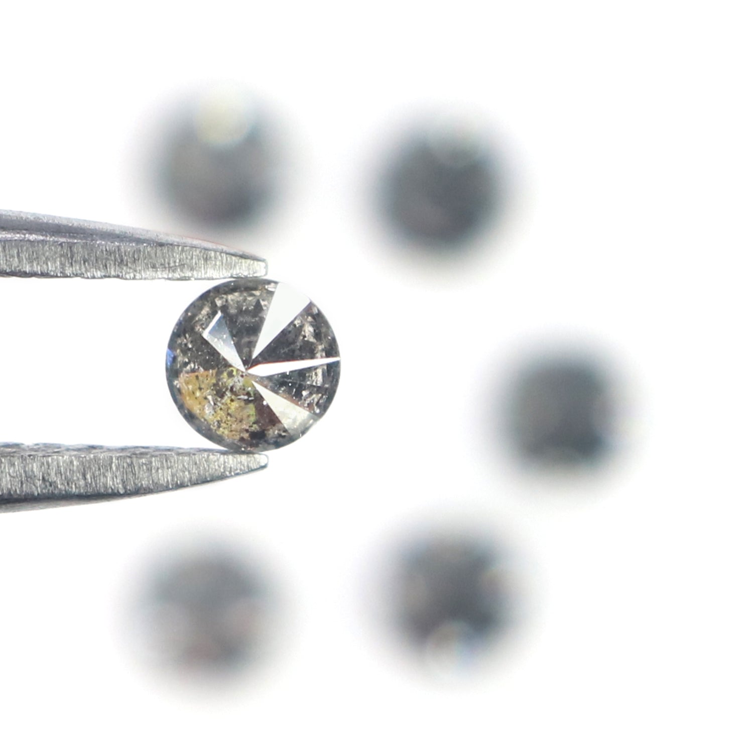 0.78 CT Natural Loose Round Shape Diamond Salt And Pepper Round Cut Diamond 3.15 MM Natural Loose Diamond Round Brilliant Cut Diamond L1396