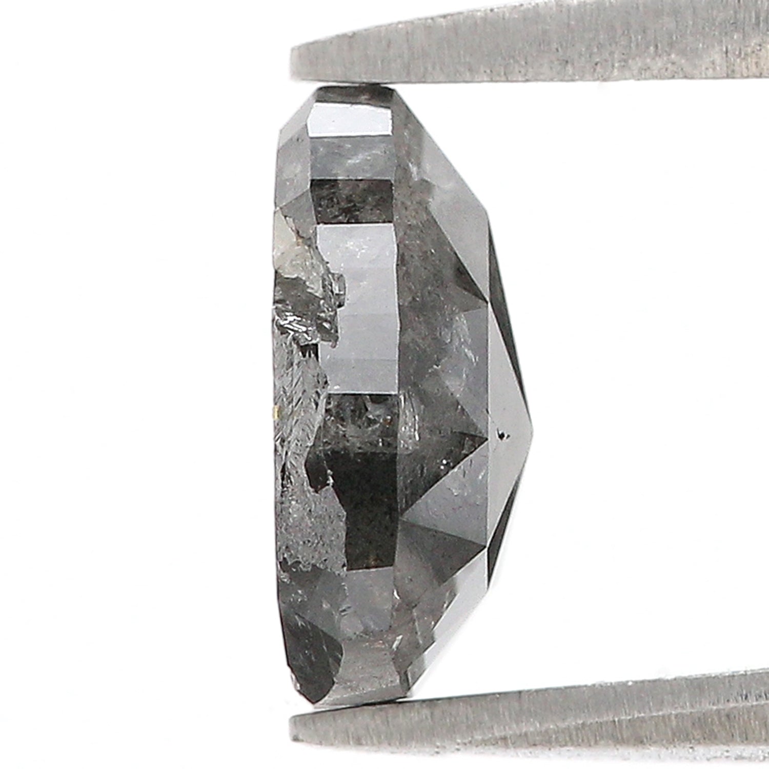 2.60 CT Natural Loose Triangle Shape Diamond Salt And Pepper Triangle Cut Diamond 9.15 MM Natural Black Grey Color Triangle Diamond L3503