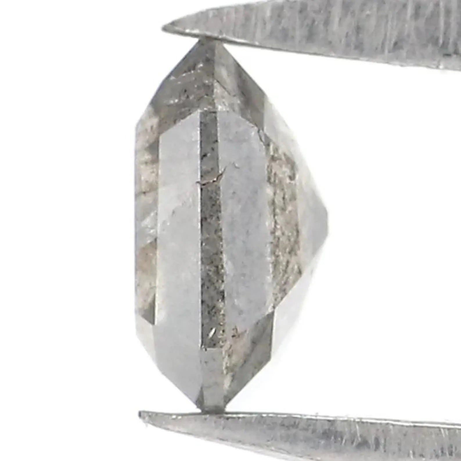 0.30 CT Natural Loose Emerald Shape Diamond Salt And Pepper Emerald Diamond 4.20 MM Natural Black Grey Color Emerald Rose Cut Diamond NQ2153