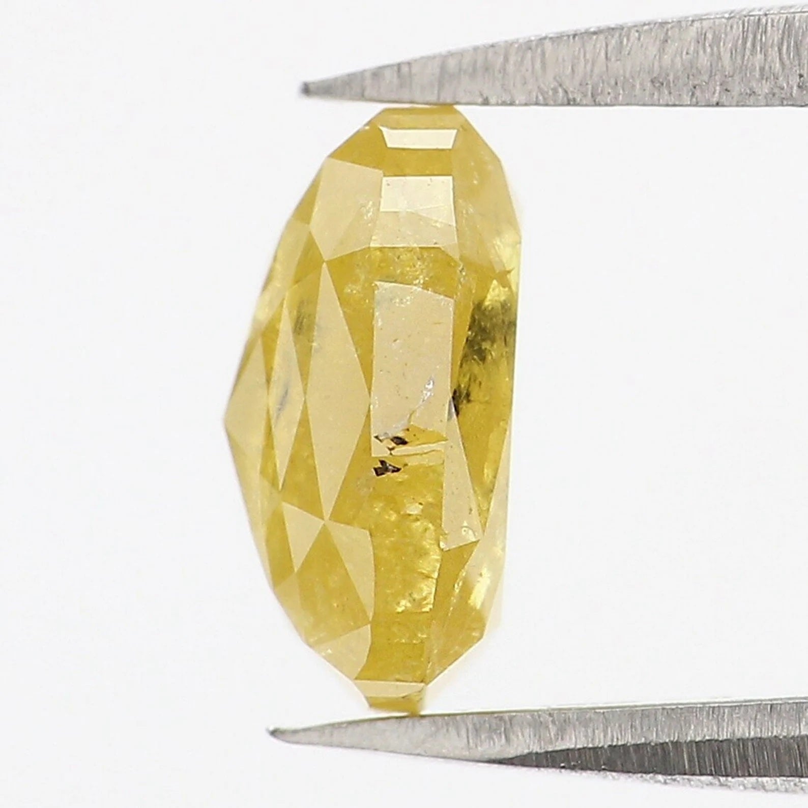 1.65 CT Natural Loose Oval Diamond Yellow Color Oval Cut Diamond 7.95 MM Natural Loose Diamond Yellow Color Oval Rose Cut Diamond NQ324
