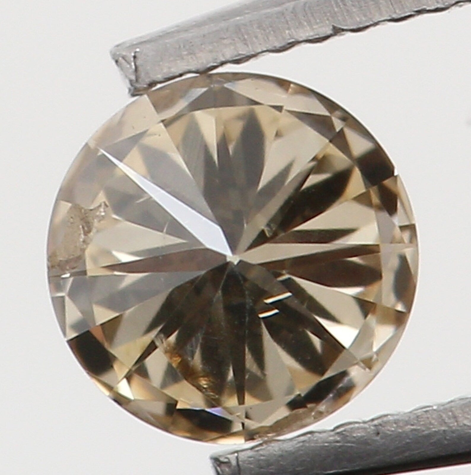 0.13 Ct Natural Loose Diamond Round Brown Color SI2 Clarity 3.20 MM N7366