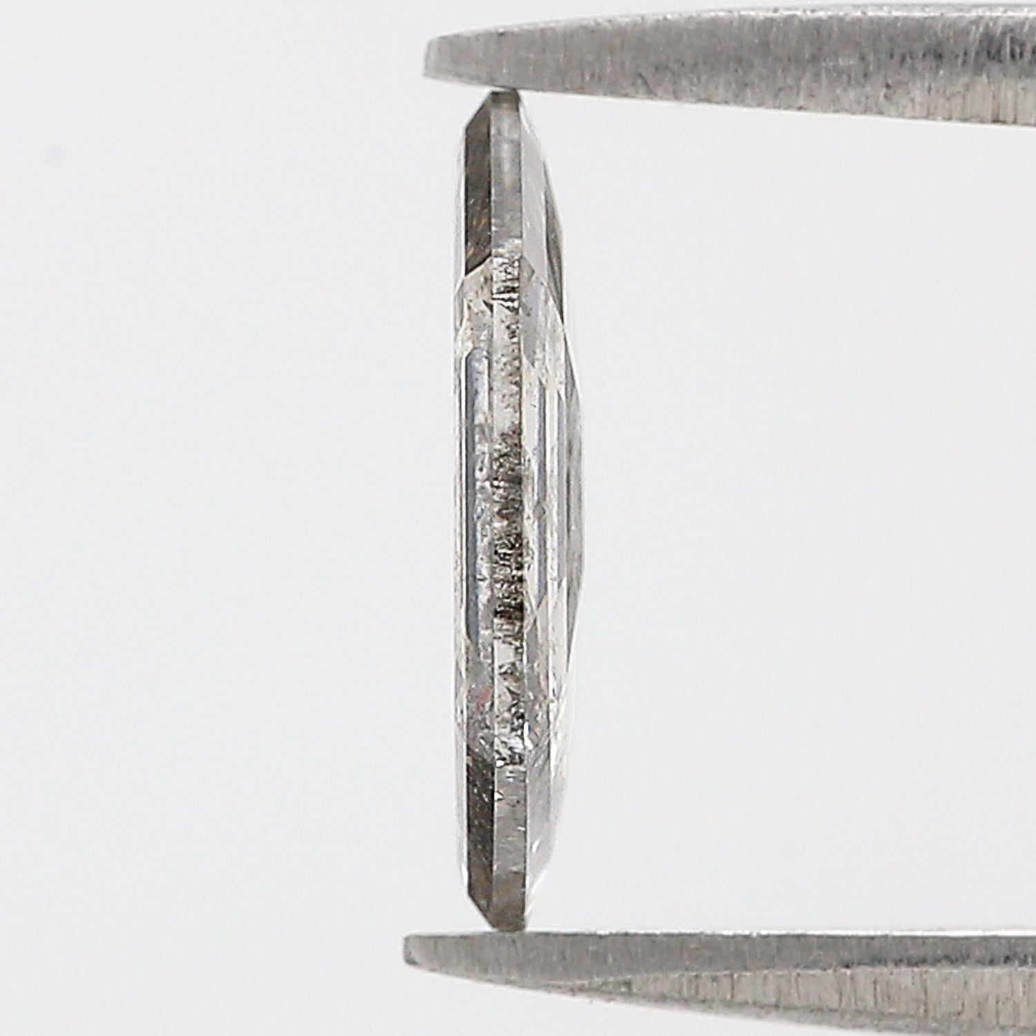 1.54 CT Hexagon Rose Cut Salt And Pepper Lab Grown 10.85 MM Loose Diamond CVD Fancy Black Grey Color Lab Created Antique Cut Diamonds N2641