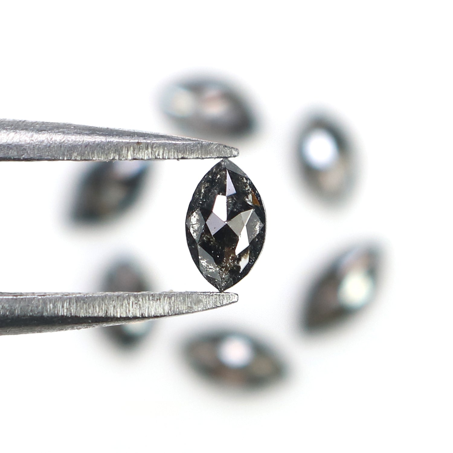0.94 CT Natural Loose Marquise Shape Diamond Salt And Pepper Marquise Cut Diamond 4.40 MM Natural Black Grey Color Marquise Diamond L2669