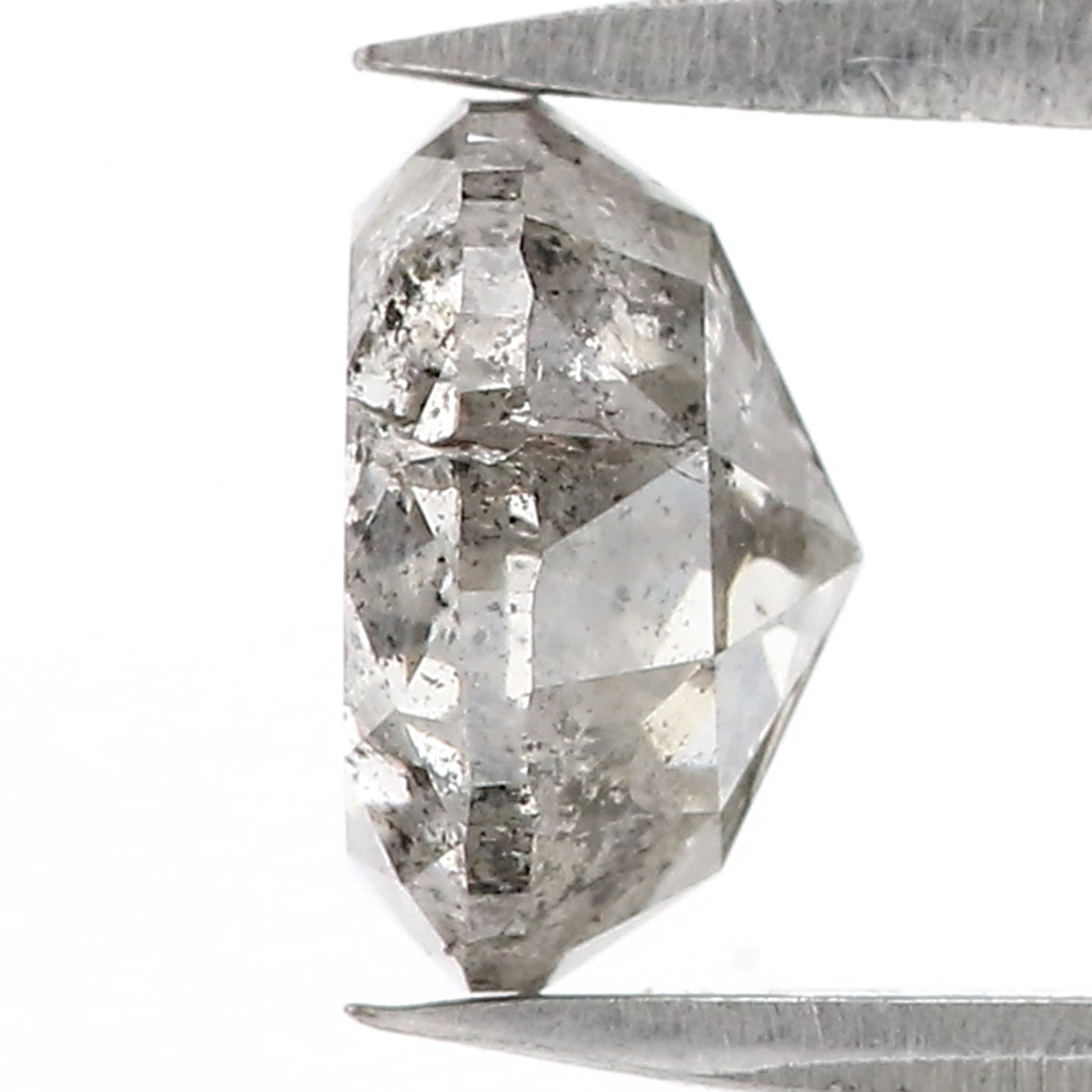 1.59 Ct Natural Loose Oval Shape Diamond Salt And Pepper Oval Cut Diamond 7.25 MM Natural Loose Black Grey Color Oval Rose Cut Diamond LC41