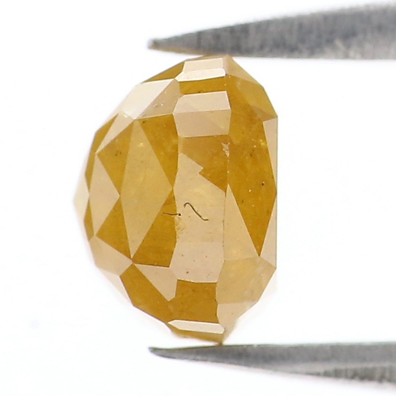 1.21 CT Natural Loose Cushion Shape Diamond Yellow Color Cushion Cut Diamond 5.55 MM Natural Yellow Diamond Cushion Rose Cut Diamond LQ9239
