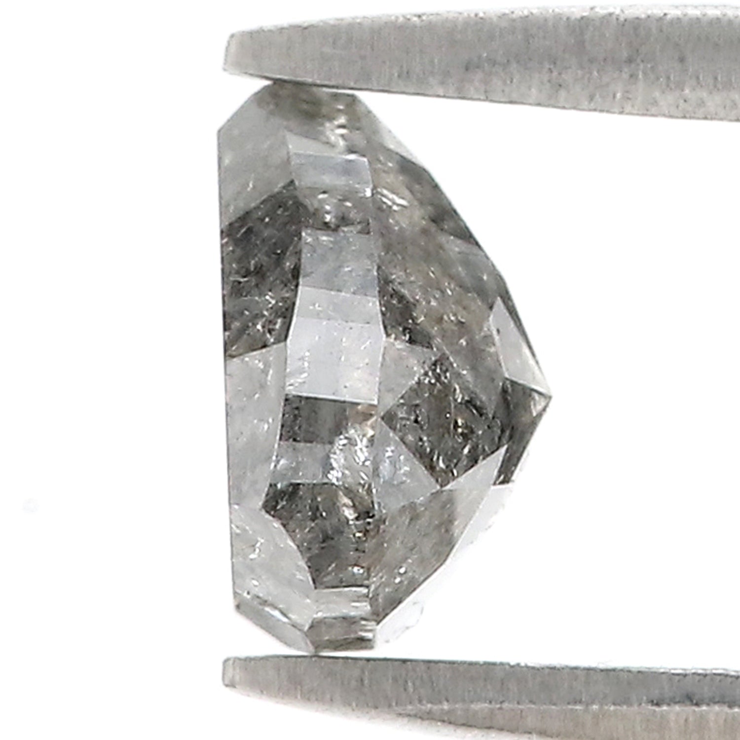 1.67 CT Natural Loose Triangle Shape Diamond Salt And Pepper Triangle Cut Diamond 7.10 MM Natural Black Grey Color Triangle Diamond L3504