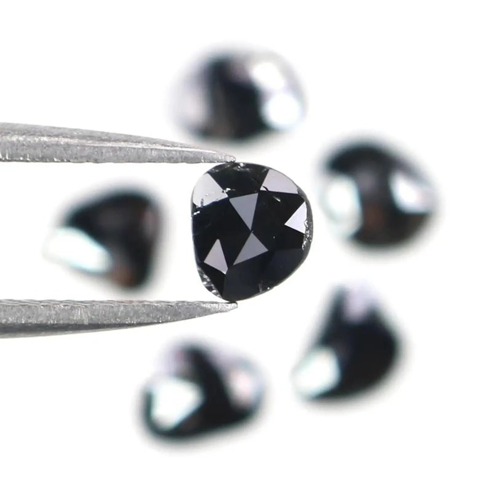 1.58 CT Natural Loose Slice Shape Diamond Black Color Irregular Diamond 6.15 MM Natural Diamond Black Color Slice Rose Cut Diamond NQ2190