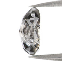 Natural Loose Oval Diamond, Salt And Pepper Oval Diamond, Natural Loose Diamond, Oval Rose Cut Diamond, 0.97 CT Oval Shape Diamond KDL9588