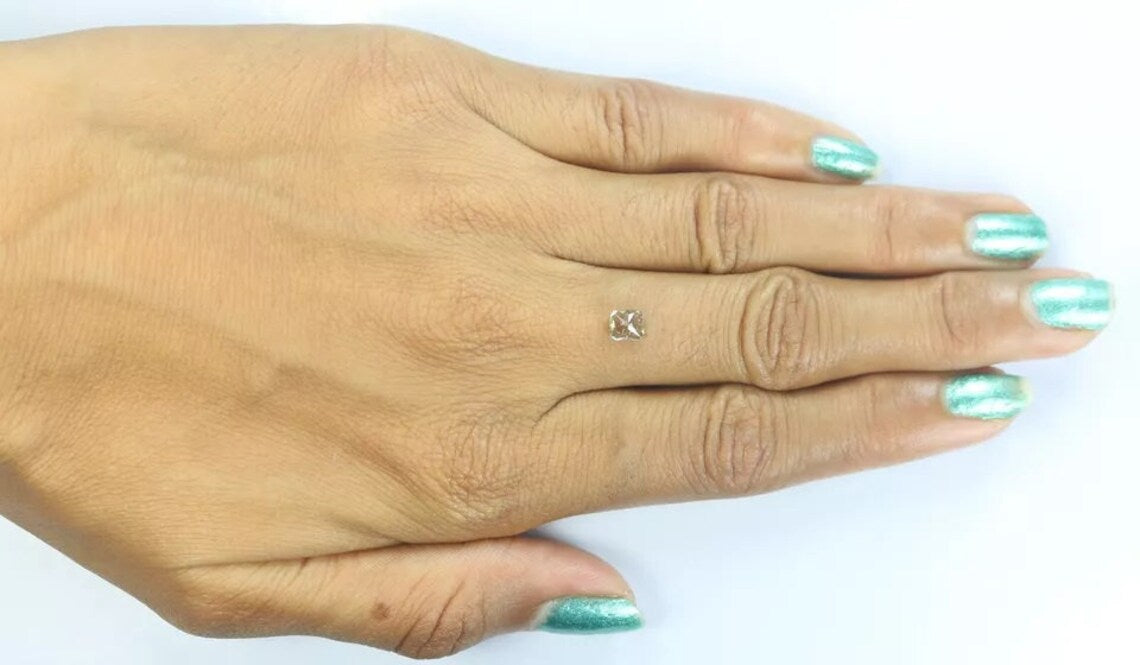 0.60 Ct Natural Loose Cushion Diamond Light Yellow Color Diamond 4.70 MM Natural Diamond Yellow Color Cushion Brilliant Cut Diamond QN9833
