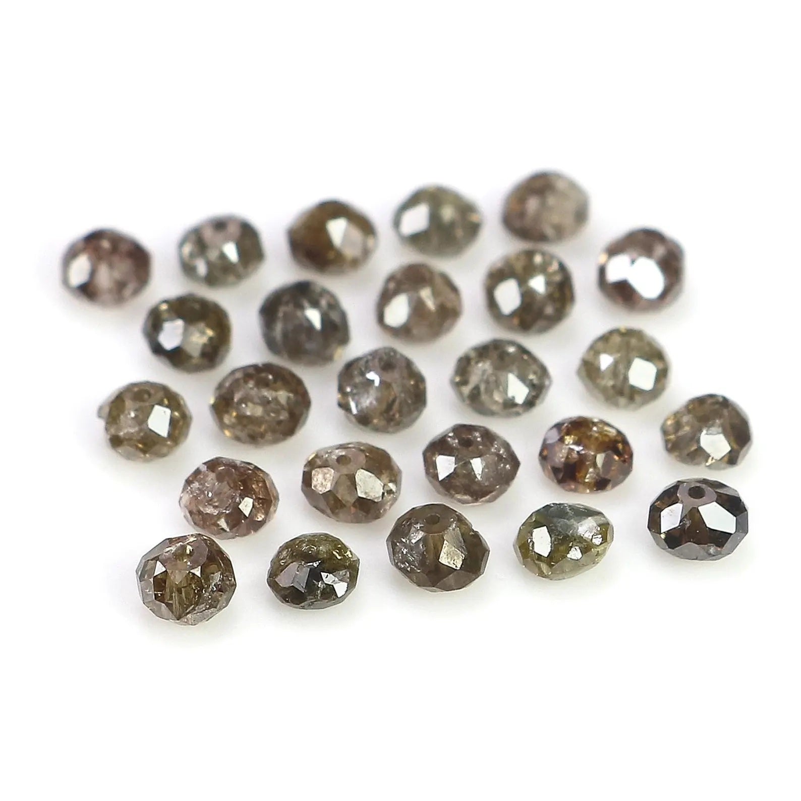 2.59 CT Natural Loose Bead Shape Diamond Brown Color Bead Diamond 2.40 MM Natural Loose Diamond Brown Color Bead Rose Cut Diamond NQ1699