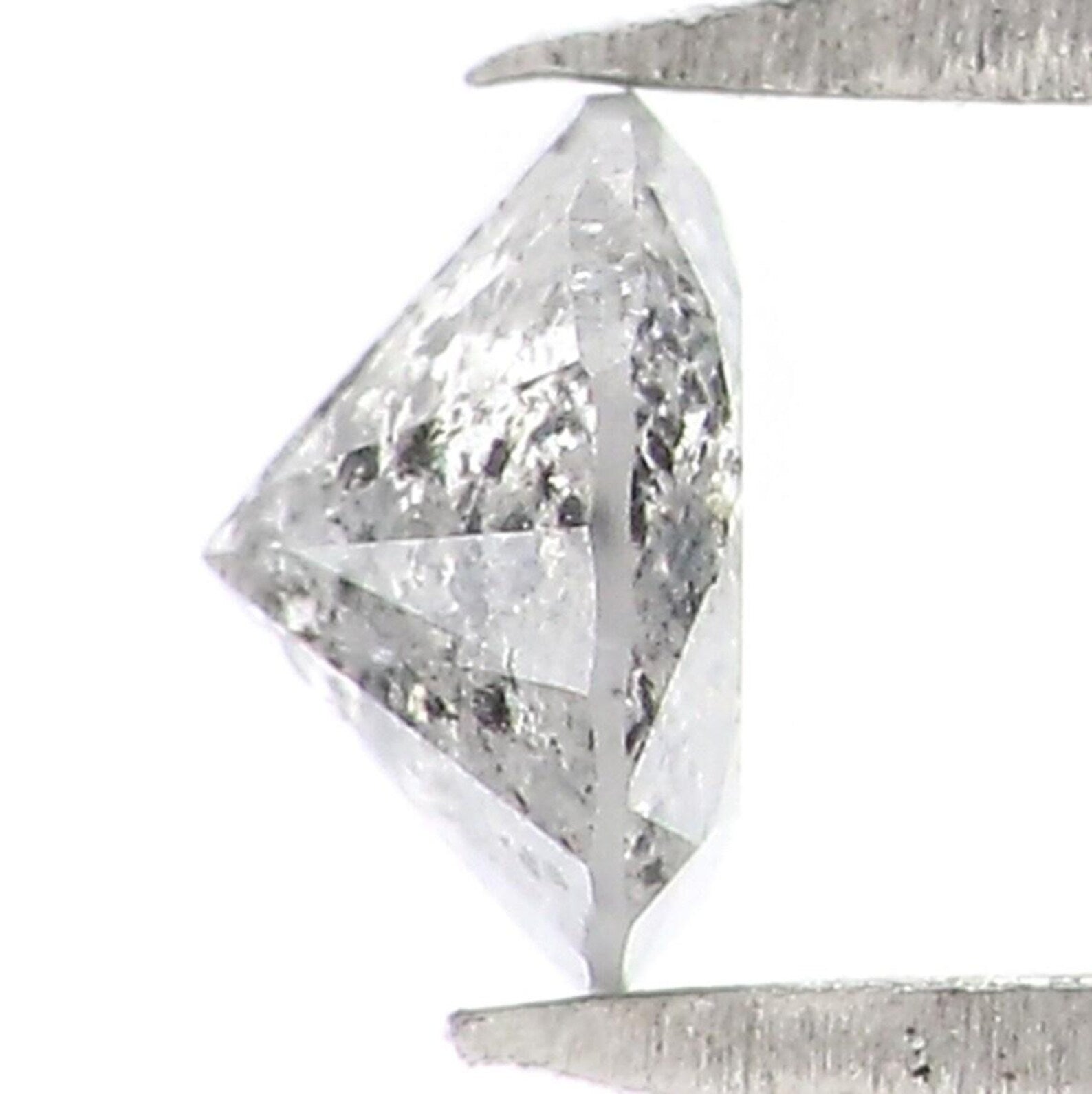 0.27 CT Natural Loose Round Shape Diamond Salt And Pepper Round Diamond 4.20 MM Natural Black Grey Color Round Brilliant Cut Diamond NQ2334