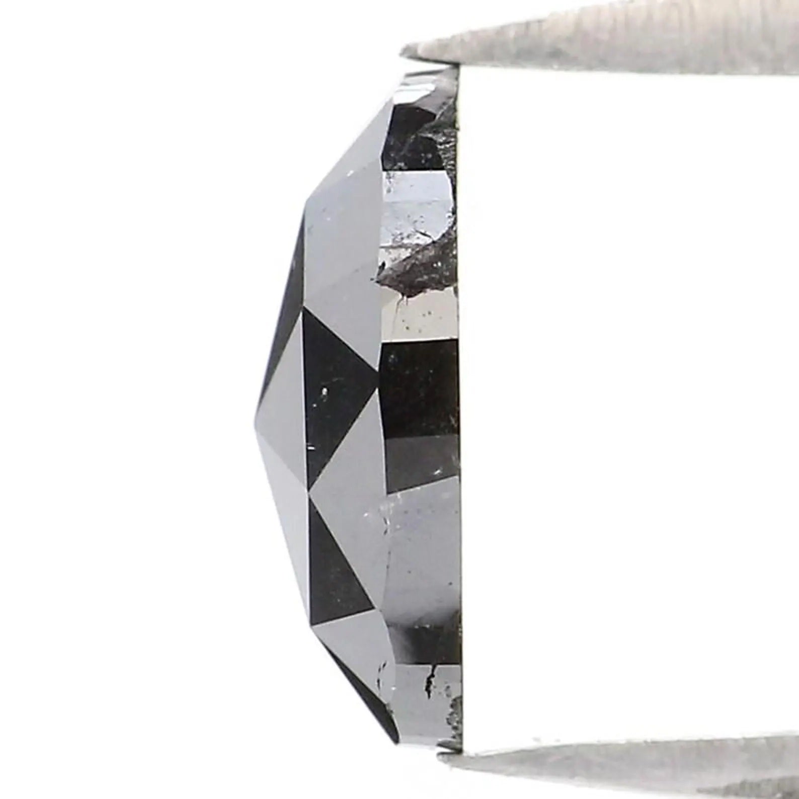 0.98 CT Natural Loose Oval Shape Diamond Black Color Oval Cut Diamond 8.00 MM Natural Loose Diamond Black Color Oval Rose Cut Diamond NQ1971