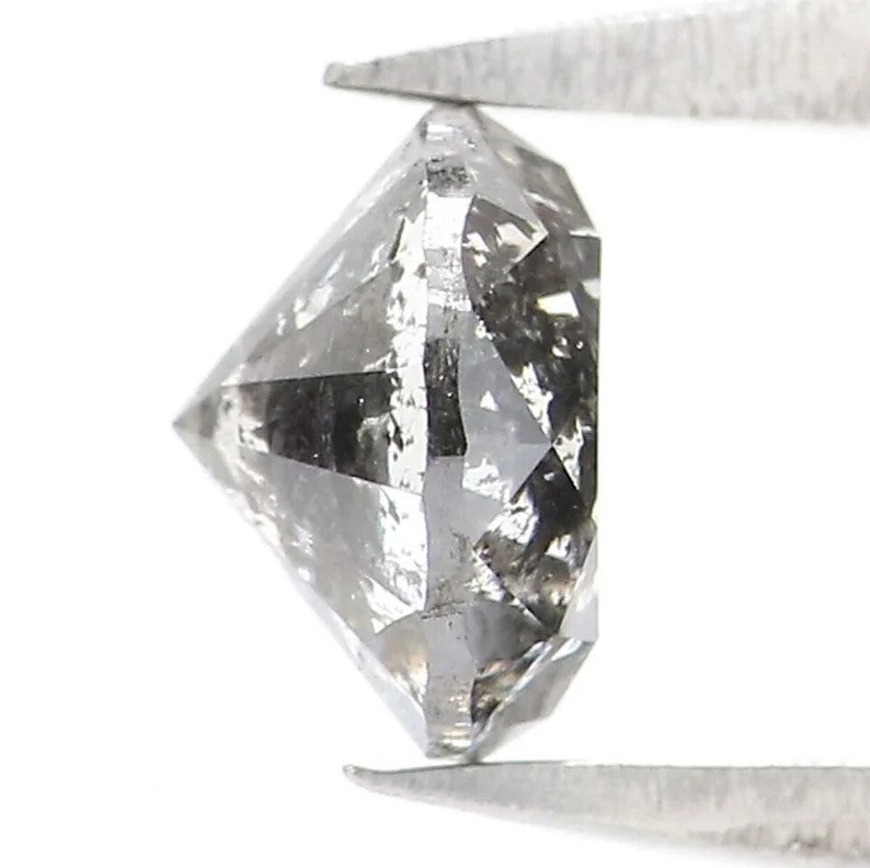 0.85 CT Natural Loose Round Shape Diamond Salt And Pepper Round Cut Diamond 5.65 MM Natural Loose Diamond Round Brilliant Cut Diamond NQ2254