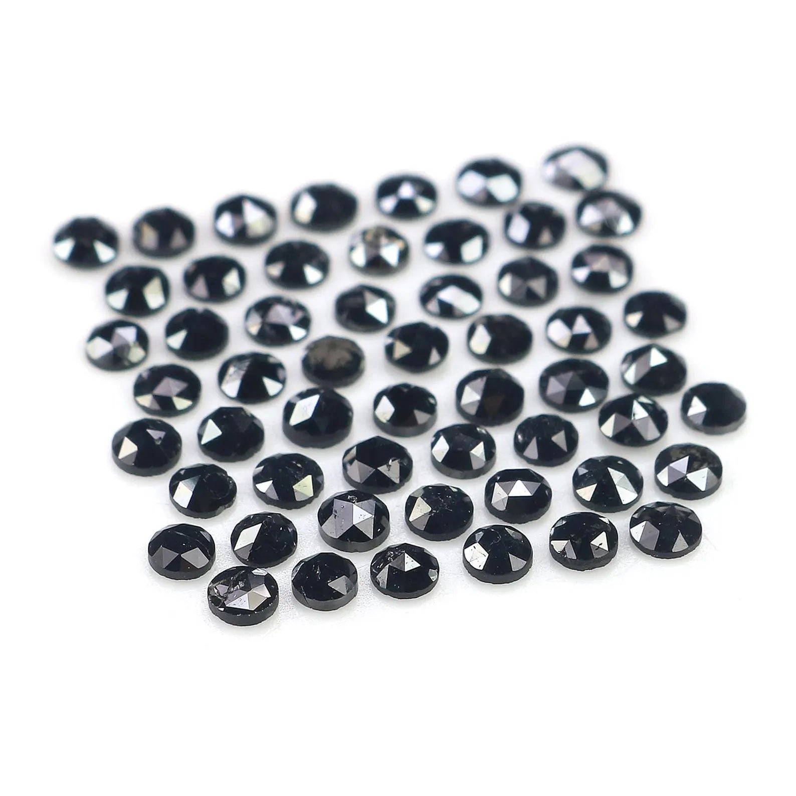 3.01 Ct Natural Loose Round Shape Diamond Black Color Round Diamond 2.30 MM Natural Loose Diamond Black Color Round Rose Cut Diamond NQ1788