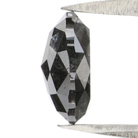 Natural Loose Oval Diamond, Salt And Pepper Oval Diamond, Natural Loose Diamond, Oval Rose Cut Diamond, 1.49 CT Oval Shape Diamond KDL2889
