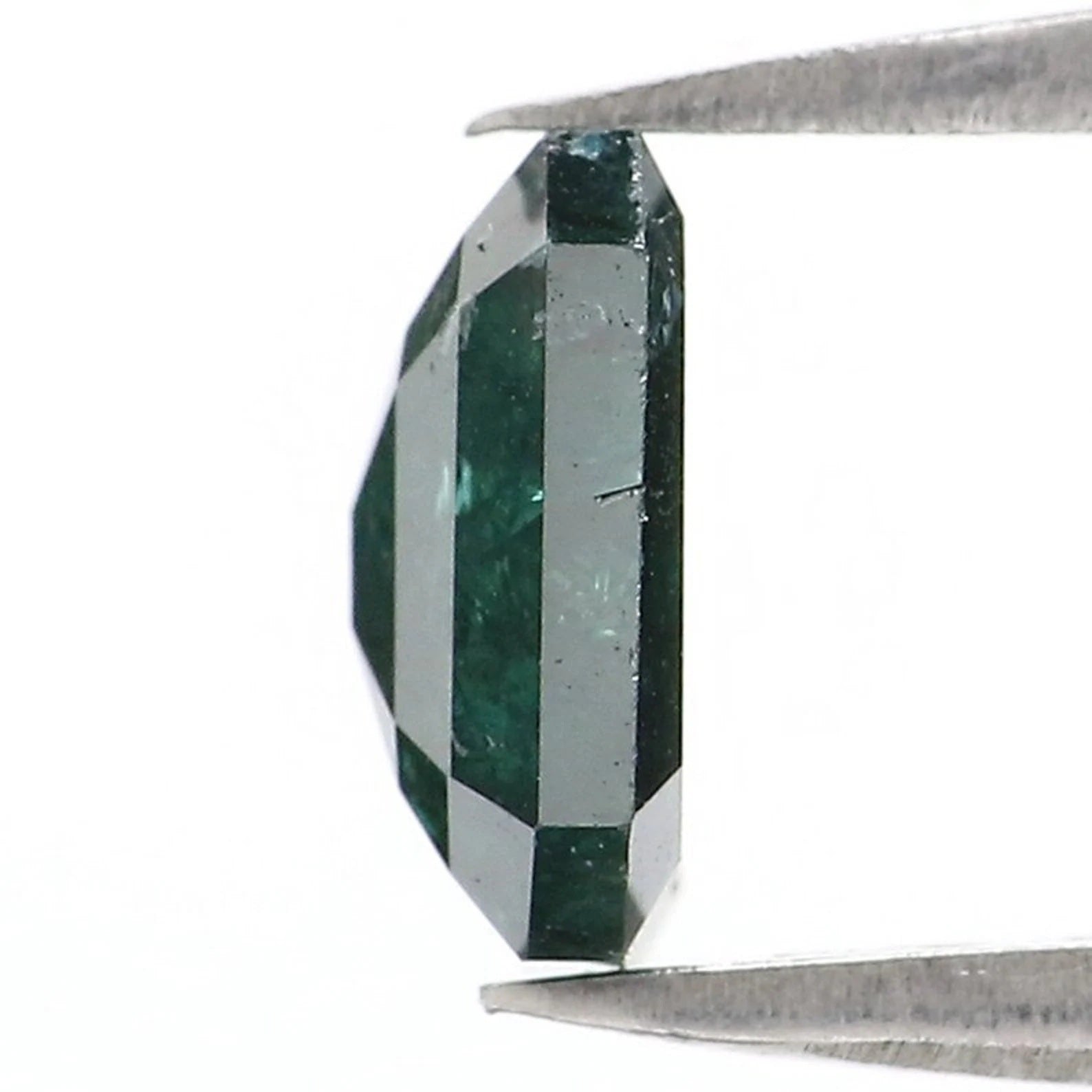 1.04 CT Natural Loose Emerald Shape Diamond Blue Color Emerald Diamond 6.60 MM Natural Diamond Green Color Emerald Rose Cut Diamond QN9396