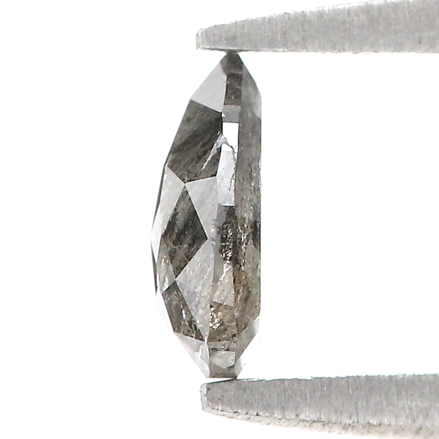 0.39 CT Natural Loose Pear Shape Diamond Salt And Pepper Pear Diamond 5.85 MM Natural Loose Black Grey Color Pear Rose Cut Diamond LQ3351
