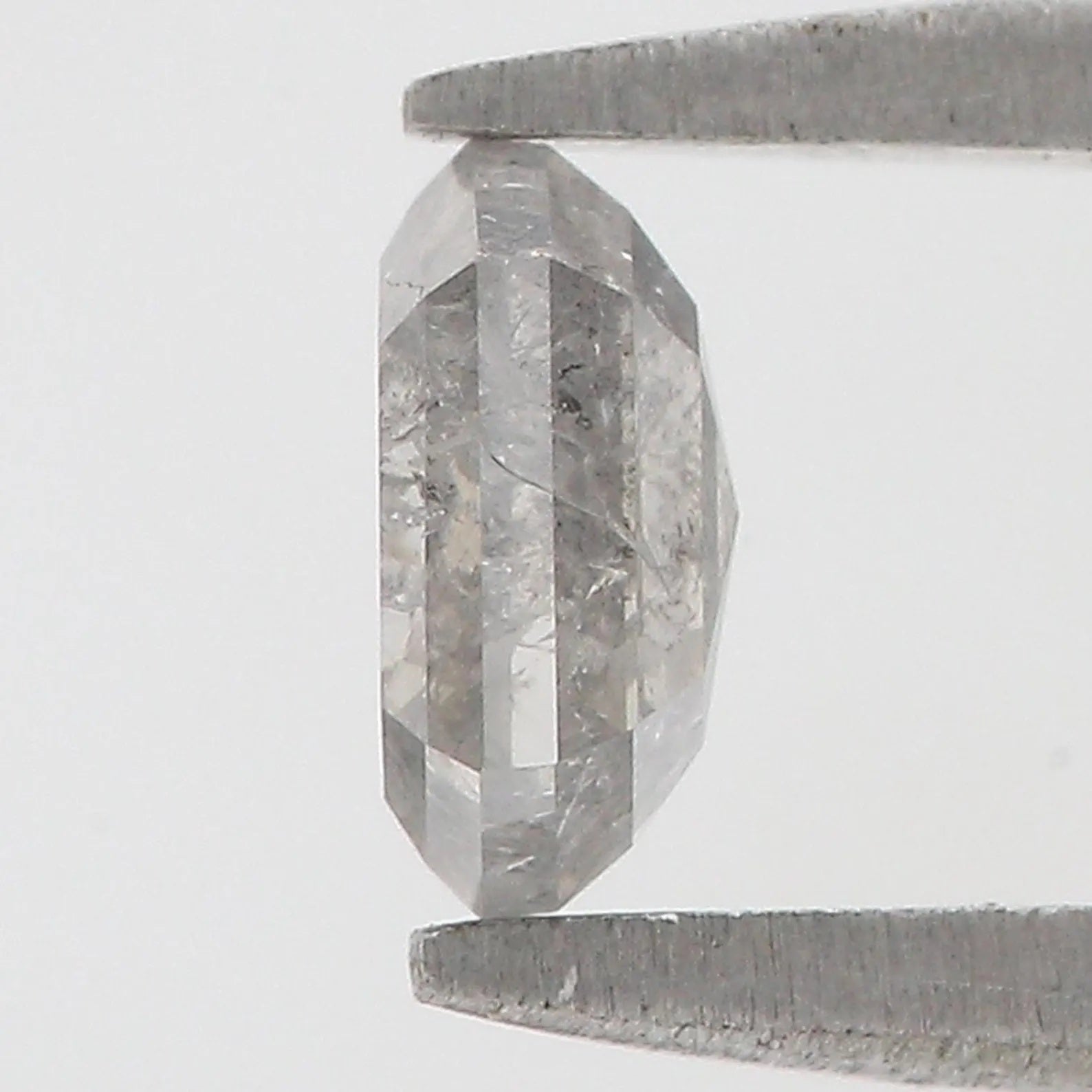 0.62 CT Natural Loose Hexagon Shape Diamond Salt And Pepper Hexagon Cut Diamond 5.70 MM Natural Grey Color Hexagon Rose Cut Diamond QN1435
