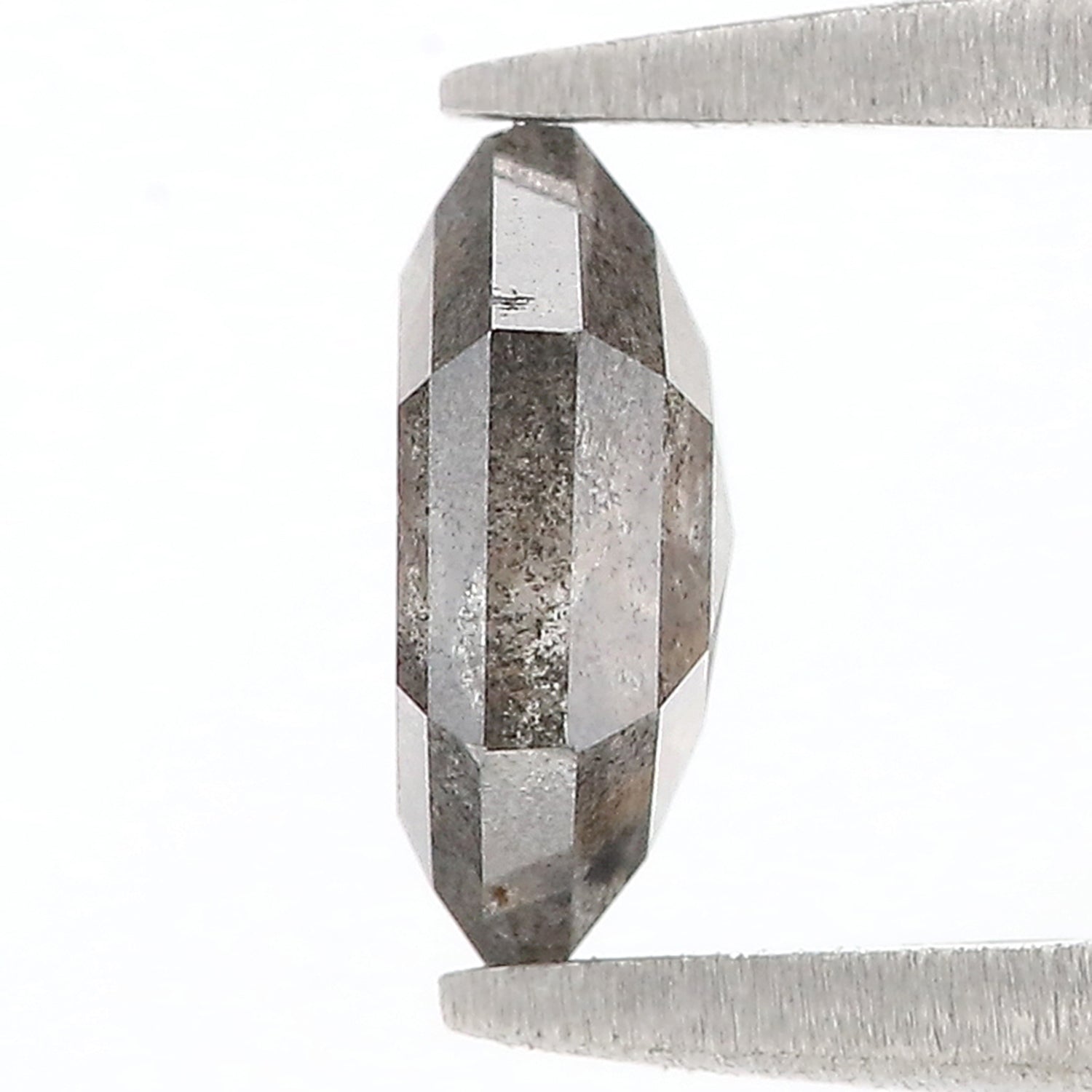 1.24 CT Natural Loose Hexagon Shape Diamond Salt And Pepper Hexagon Diamond 7.50 MM Natural Black Grey Color Hexagon Rose Cut Diamond L3600