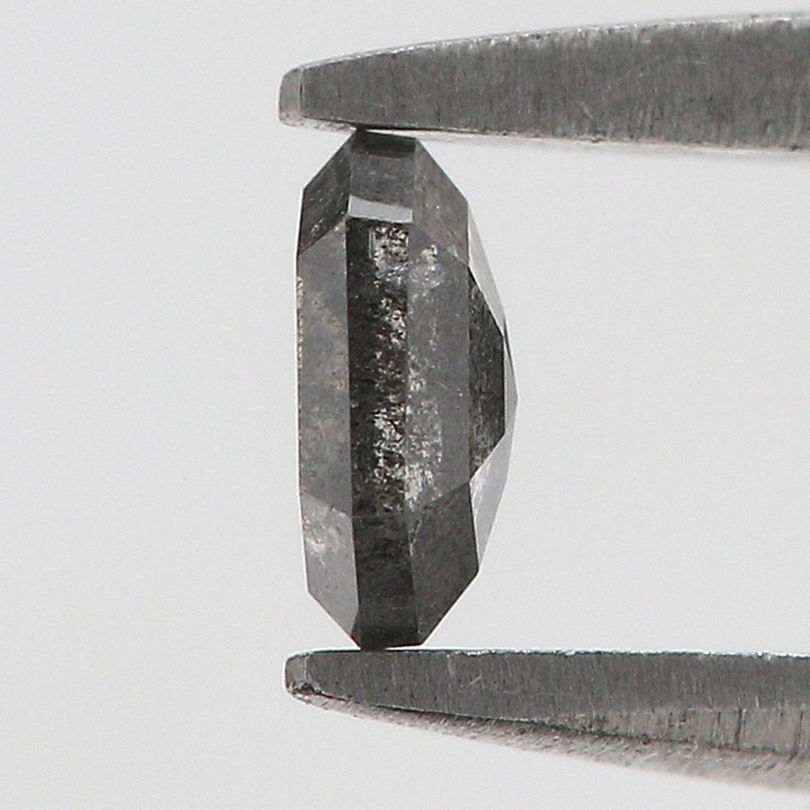 0.43 Ct Natural Loose Hexagon Shape Diamond Salt And Pepper Hexagon Diamond 5.00 MM Natural Black Grey Color Hexagon Rose Cut Diamond QN601