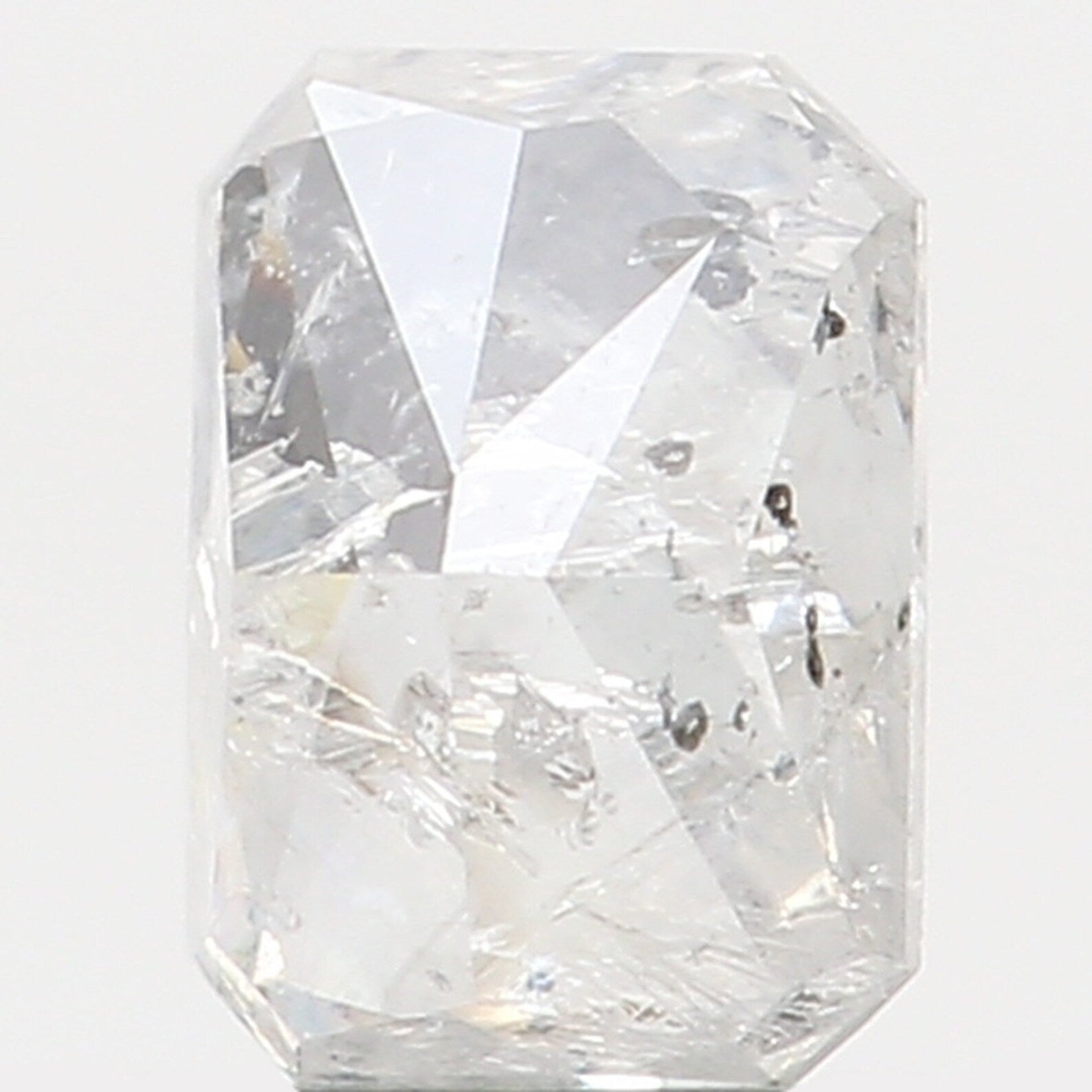 0.38 Ct Natural Loose Diamond Emerald White Grey Color I1 Clarity 4.60 MM KDN7497