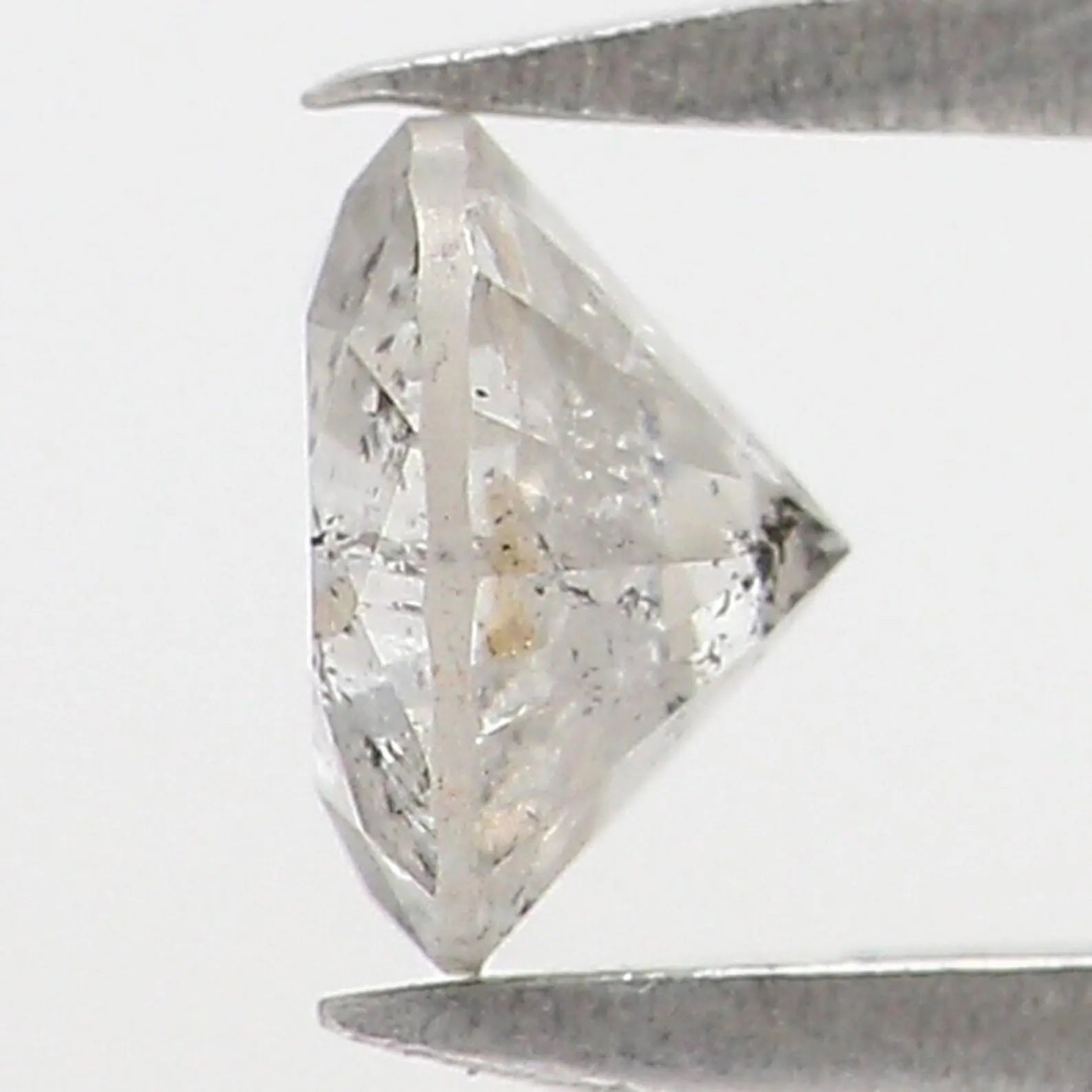 0.36 Ct Natural Loose Round Shape Diamond Salt And Pepper Round Diamond 4.50 MM Natural Black Grey Color Round Brilliant Cut Diamond NQ7368