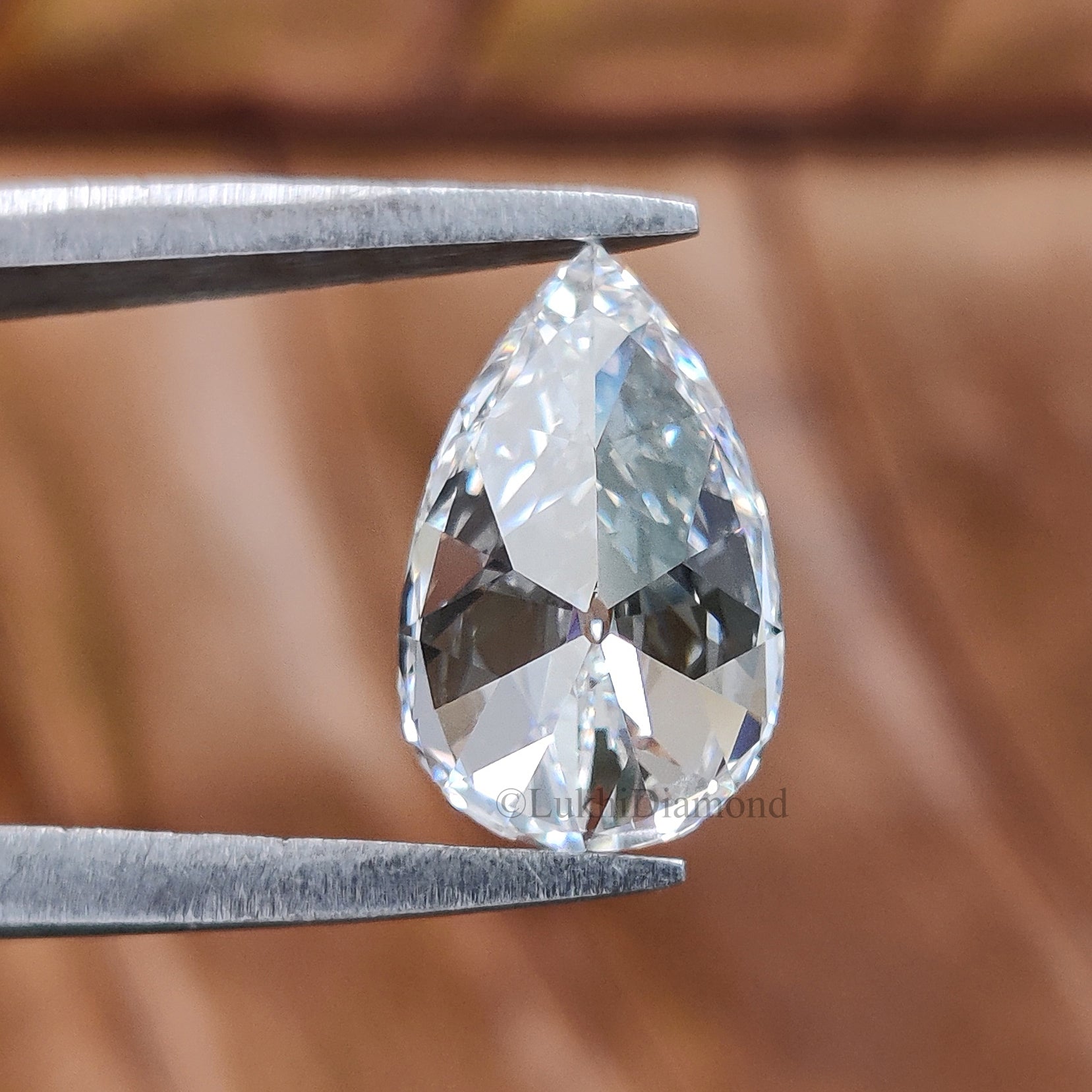 Lab Grown Pear Cut Diamond Old European Old Mine Cut Loose Diamond White Colorless CVD Stone Engagement Ring Antique Style Diamond Q207