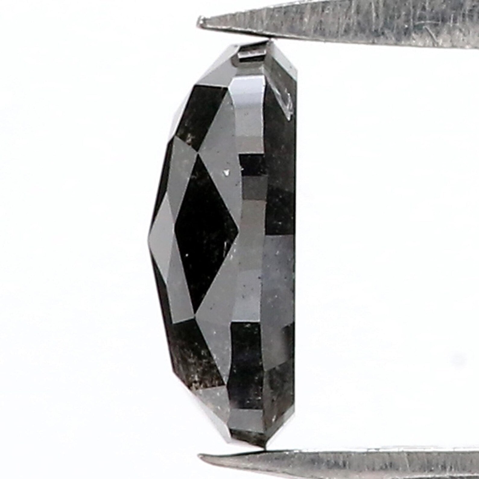1.06 CT Natural Loose Oval Shape Diamond Salt And Pepper Oval Cut Diamond 7.50 MM Natural Loose Diamond Oval Shape Rose Cut Diamond QN1313