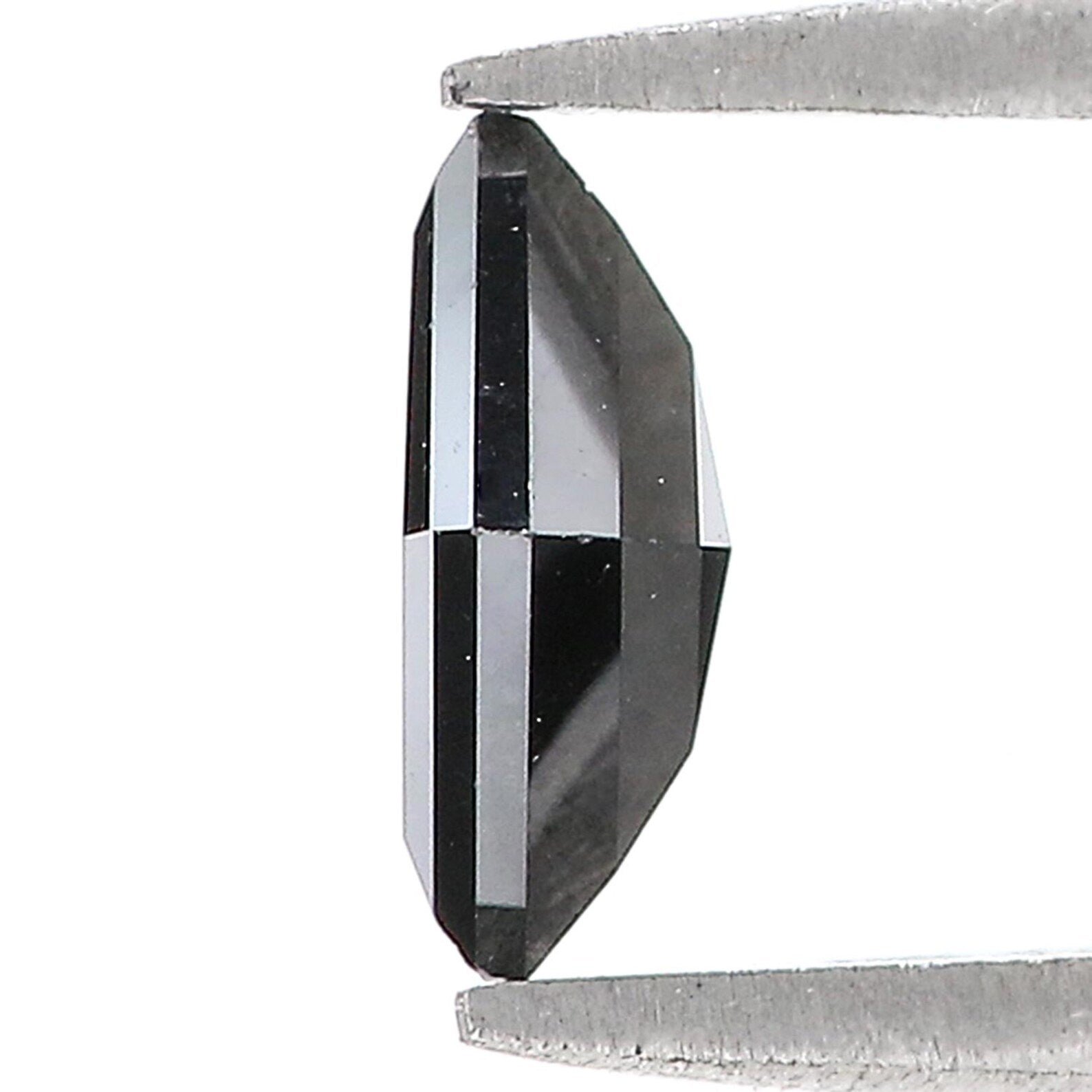 1.20 CT Natural Loose Kite Shape Diamond Black Color Kite Cut Diamond 8.35 MM Natural Loose Diamond Black Color Kite Rose Cut Diamond QN553