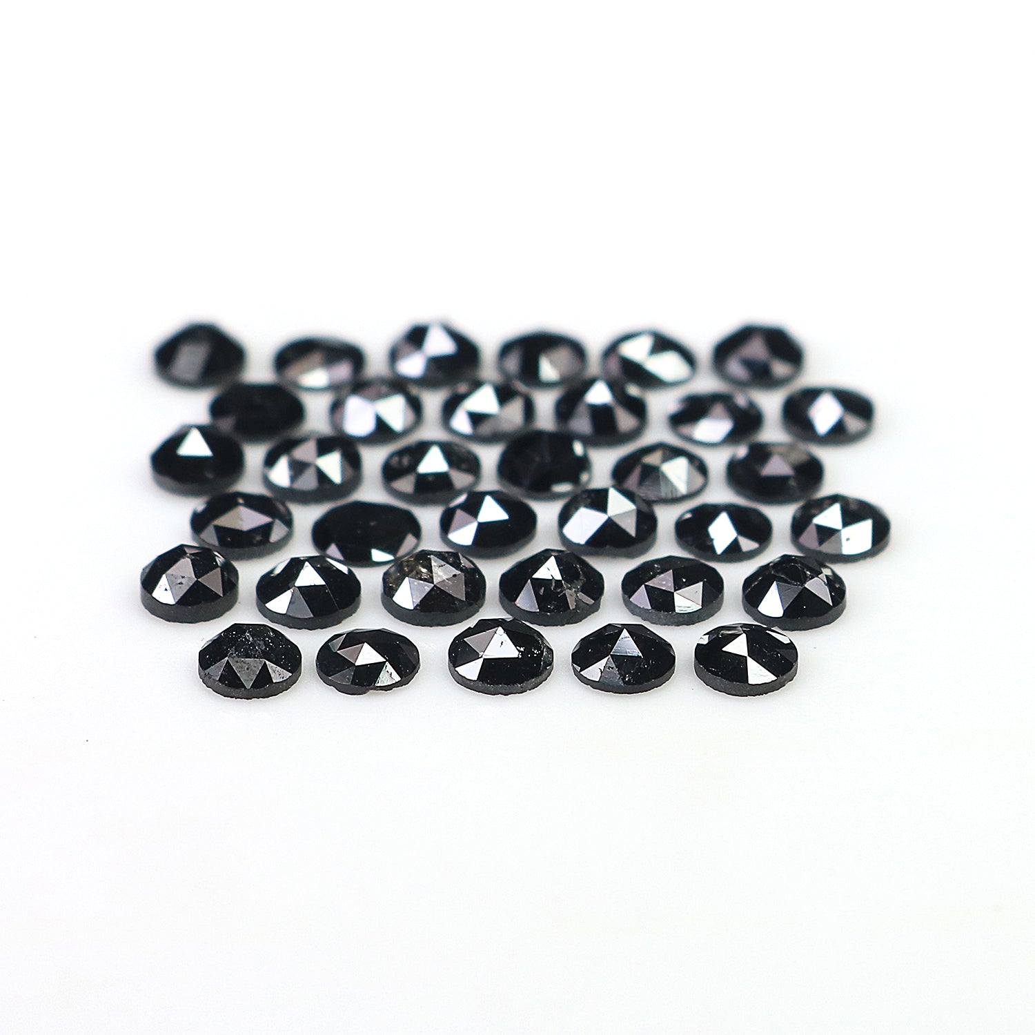 4.15 CT Natural Loose Round Rose Cut Diamond Black Color Round Shape Diamond 3.10 MM Natural Loose Black Color Round Rose Cut Diamond LQ1750
