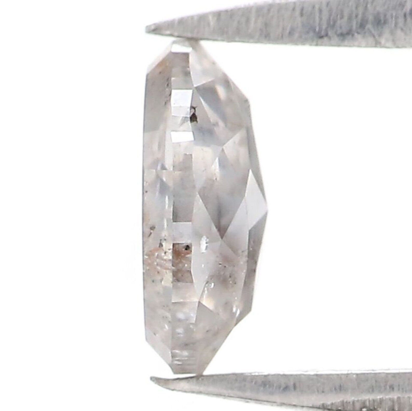 0.68 CT Natural Loose Oval Diamond Grey Color Diamond 6.25 MM Natural Loose Diamond Salt And Pepper Oval Rose Cut Diamond QN2185