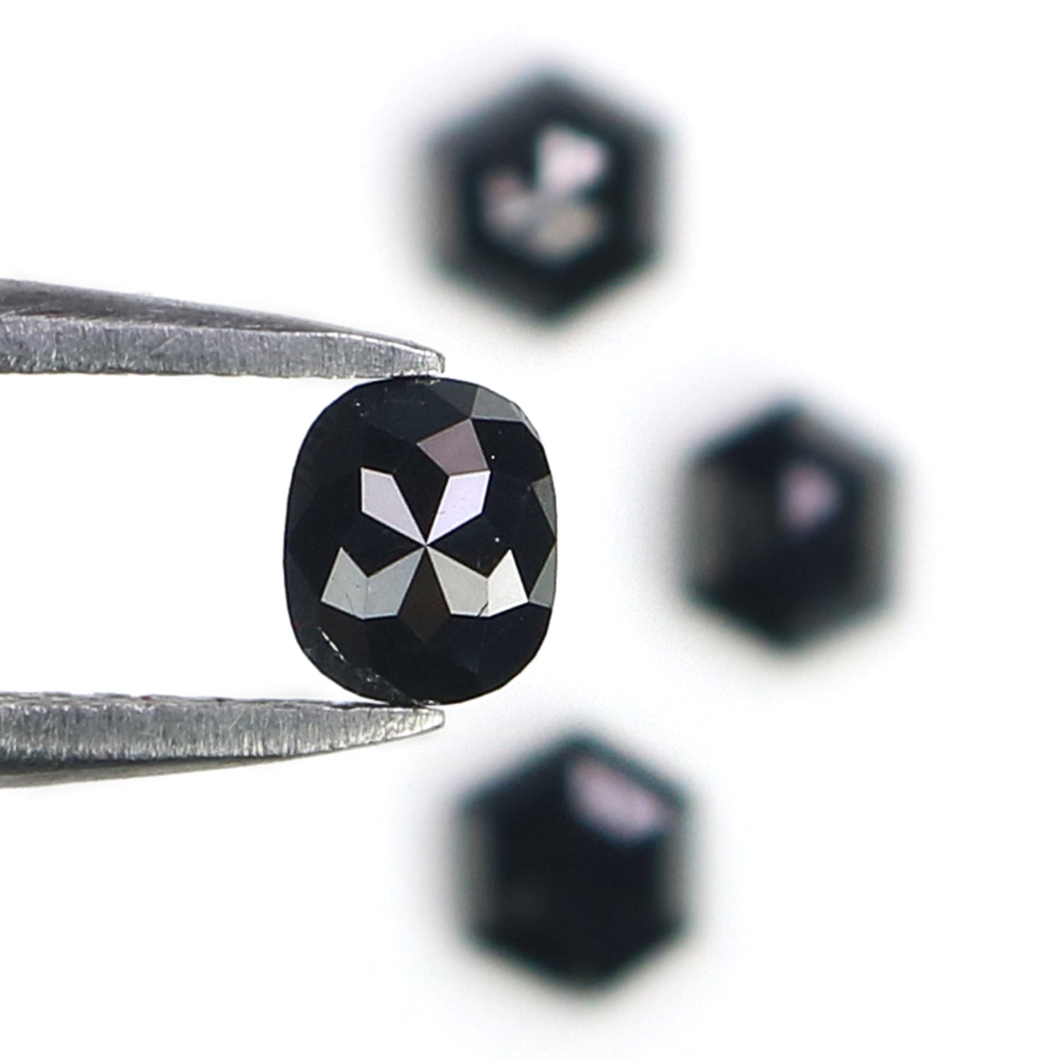 1.02 CT Natural Loose Mix Shape Diamond Black Color Mix Shape Diamond 4.70 MM Natural Loose Black Color Mix Shape Rose Cut Diamond L2688