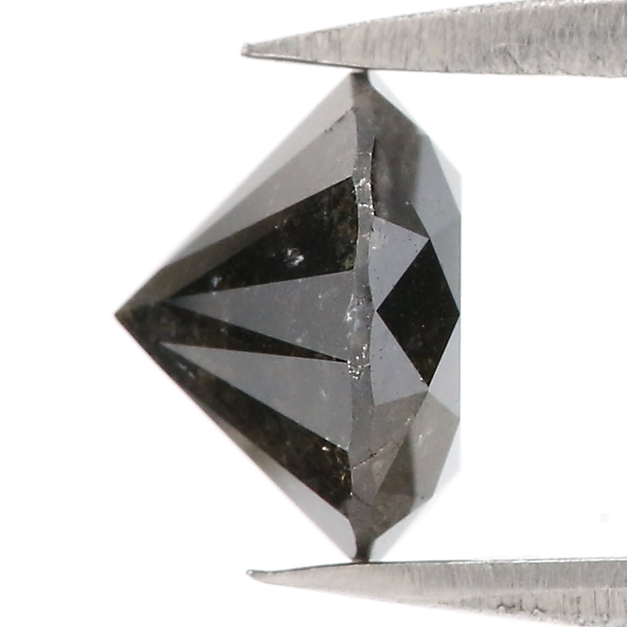 2.04 CT Natural Loose Round Cut Diamond Black Color Round Shape Diamond 7.80 MM Natural Salt And Pepper Round Brilliant Cut Diamond QL3102