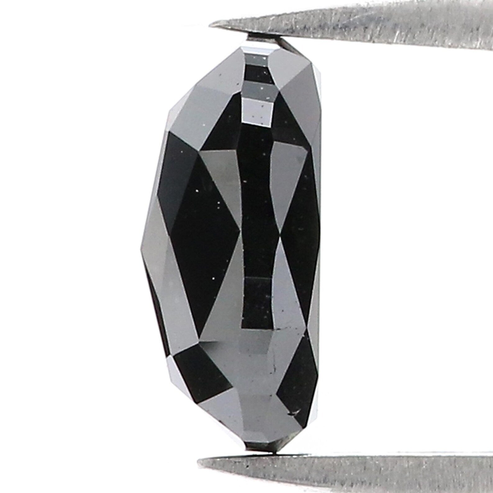 1.94 Ct Natural Loose Oval Shape Diamond Black Color Oval Cut Diamond 9.15 MM Natural Loose Diamond Black Oval Shape Rose Cut Diamond KDN375