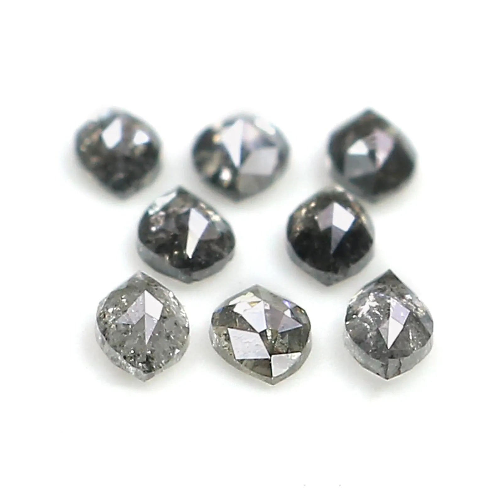 0.68 CT Natural Loose Marquise Shape Diamond Salt And Pepper Marquise Diamond 3.70 MM Black Grey Color Marquise Rose Cut Diamond NQ1603
