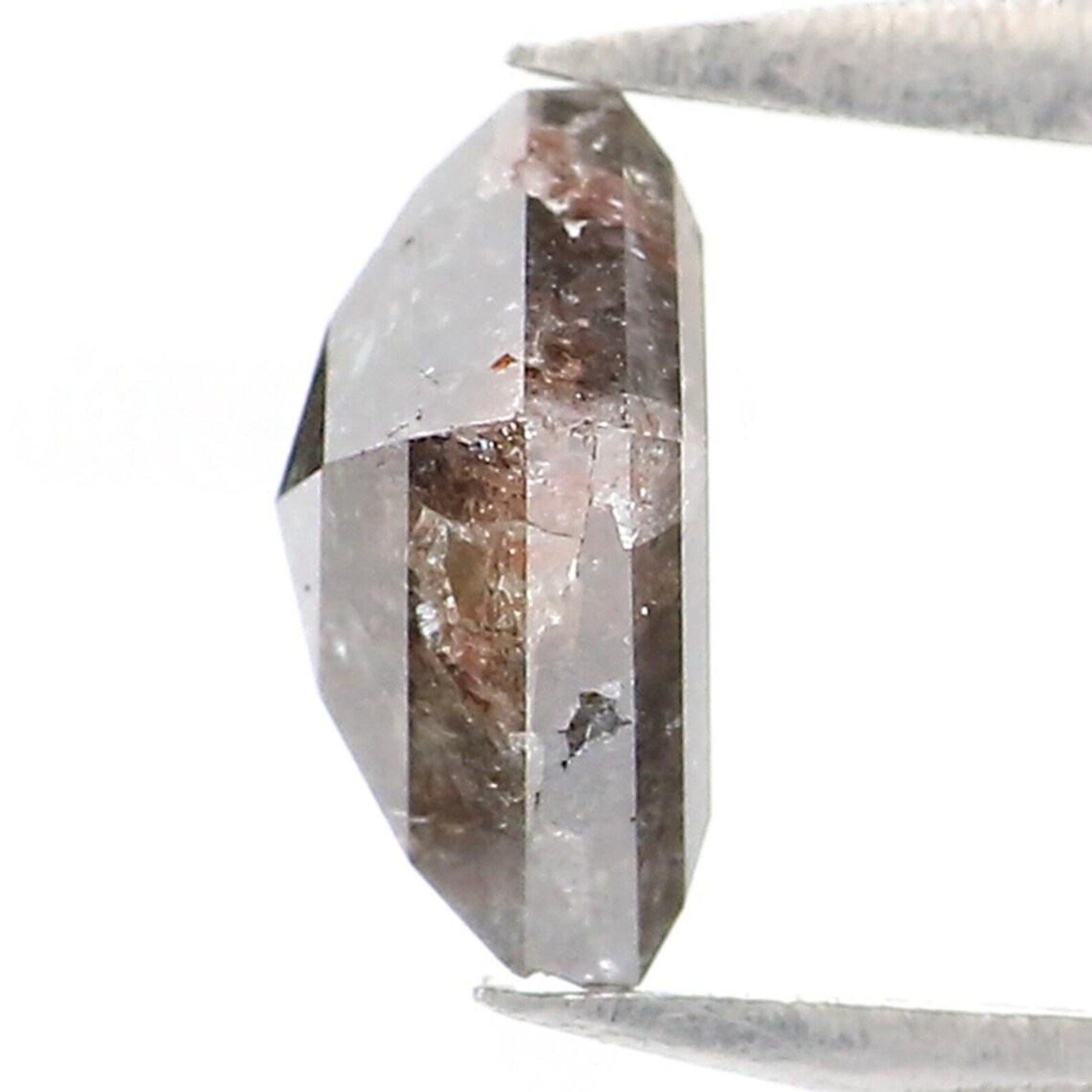 0.57 CT Natural Loose Kite Shape Diamond Salt And Pepper Kite Diamond 6.30 MM Natural Loose Black Grey Color Kite Rose Cut Diamond NQ1935