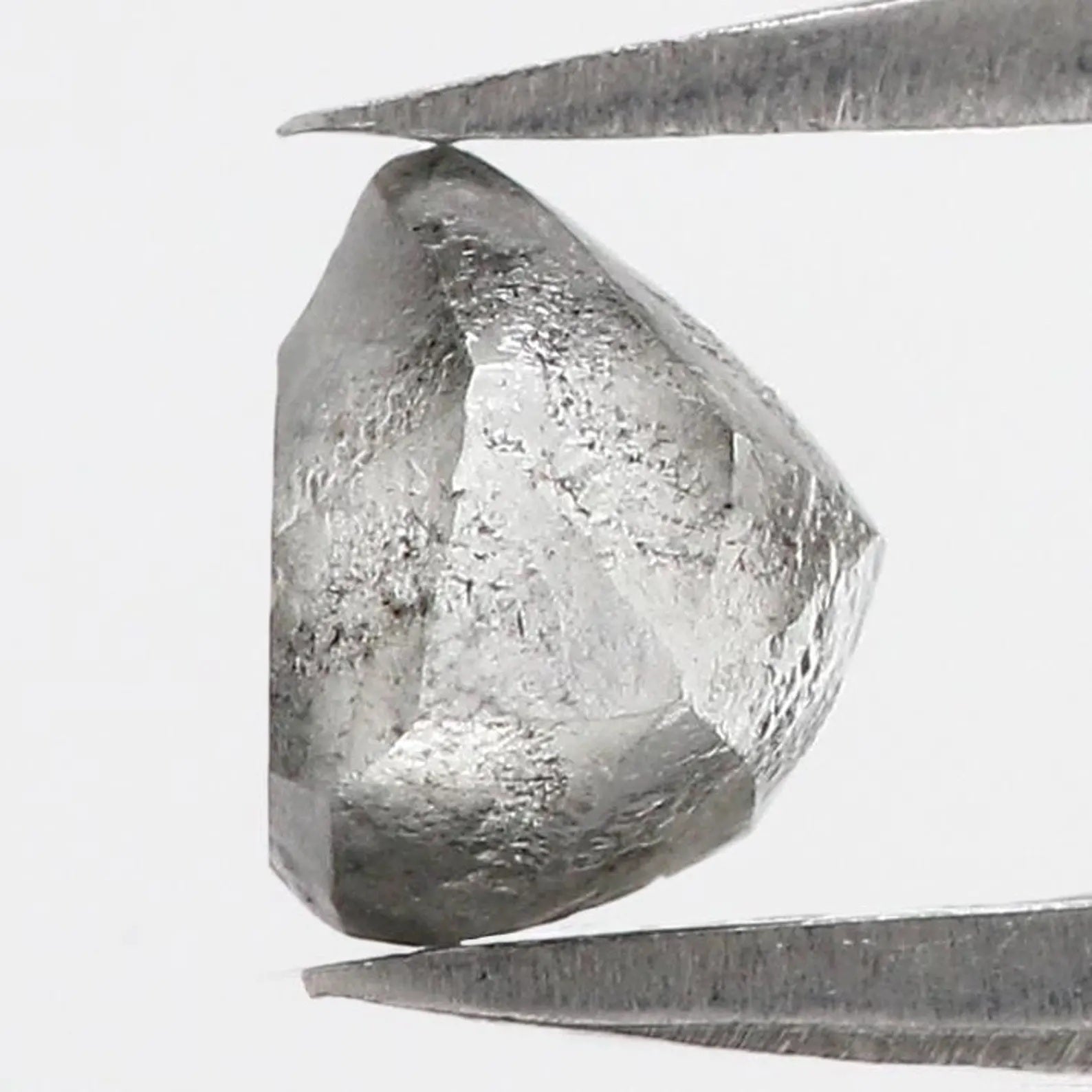 1.16 CT Natural Loose Rough Shape Diamond Salt And Pepper Rough Diamond 6.05 MM Natural Black Grey Color Irregular Cut Rough Diamond QN2523