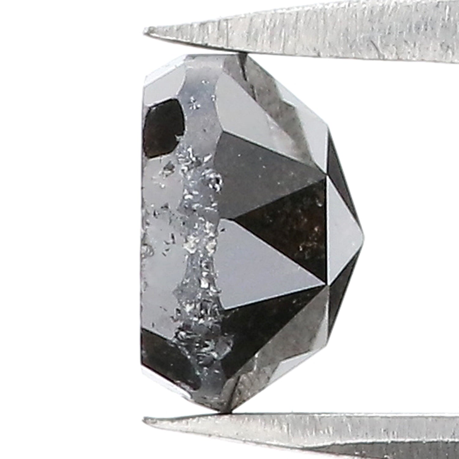1.48 CT Natural Loose Round Rose Cut Diamond Black Color Round Shape Diamond 6.50 MM Natural Loose Grey Color Round Rose Cut Diamond KQ909