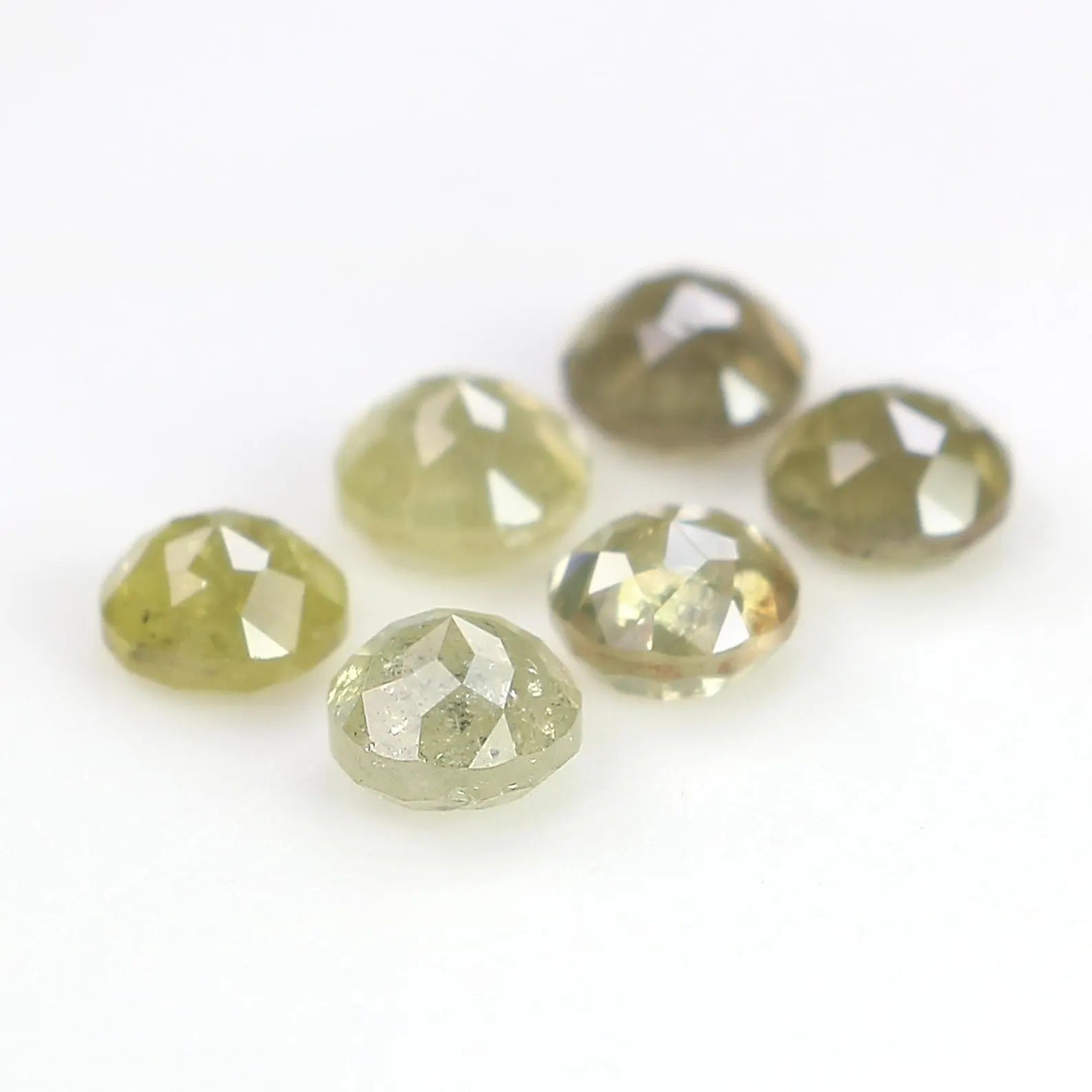 1.28 CT Natural Loose Round Rose Cut Diamond Yellow Color Round Shape Diamond 3.30 MM Natural Yellow Color Round Rose Cut Diamond NQ604