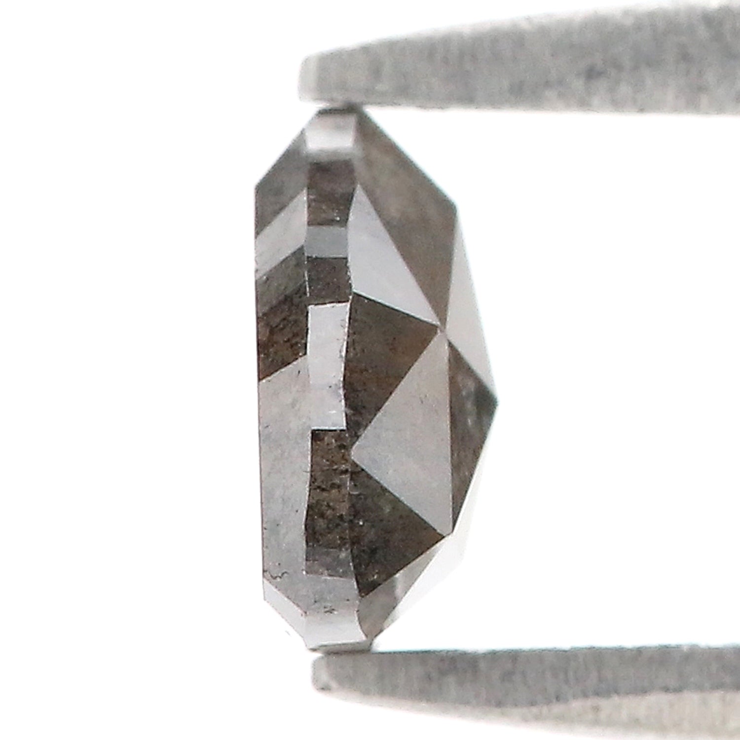 0.71 CT Natural Loose Triangle Shape Diamond Salt And Pepper Triangle Cut Diamond 6.05 MM Black Grey Color Triangle Rose Cut Diamond LQ8205