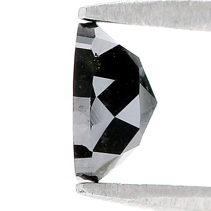 1.31 CT Natural Loose Cushion Shape Diamond Black Color Cushion Rose Cut Diamond 6.80 MM Natural Cushion Shape Black Color Diamond LQ7640