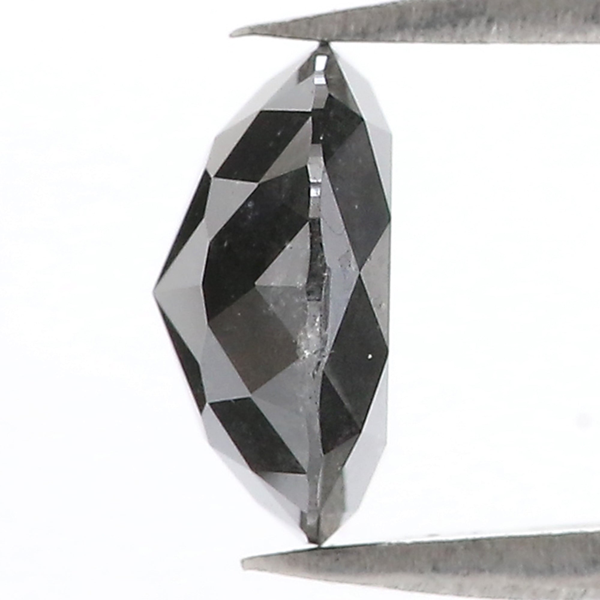 2.69 Ct Natural Loose Round Rose Cut Diamond Black Color Rose Cut Diamond 9.00 MM Natural Loose Diamond Black Round Rose Cut Diamond QL180