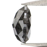 Natural Loose Round Rose Cut Diamond, Salt And Pepper Round Diamond, Natural Loose Diamond, Rose Cut Diamond, 1.17 CT Round Shape KR2718