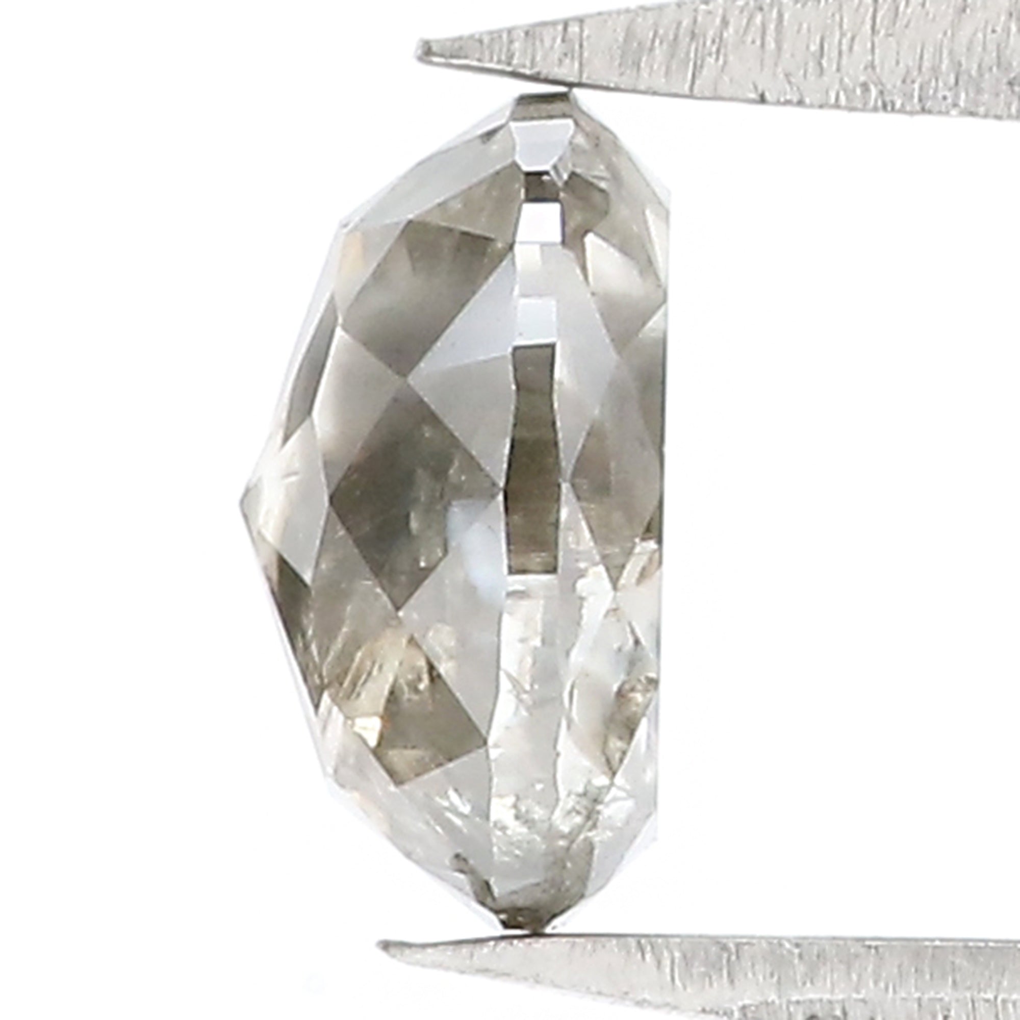 1.40 CT Natural Loose Oval Shape Diamond Salt And Pepper Oval Cut Diamond 7.30 MM Natural Diamond Grey Color Oval Rose Cut Diamond LC67