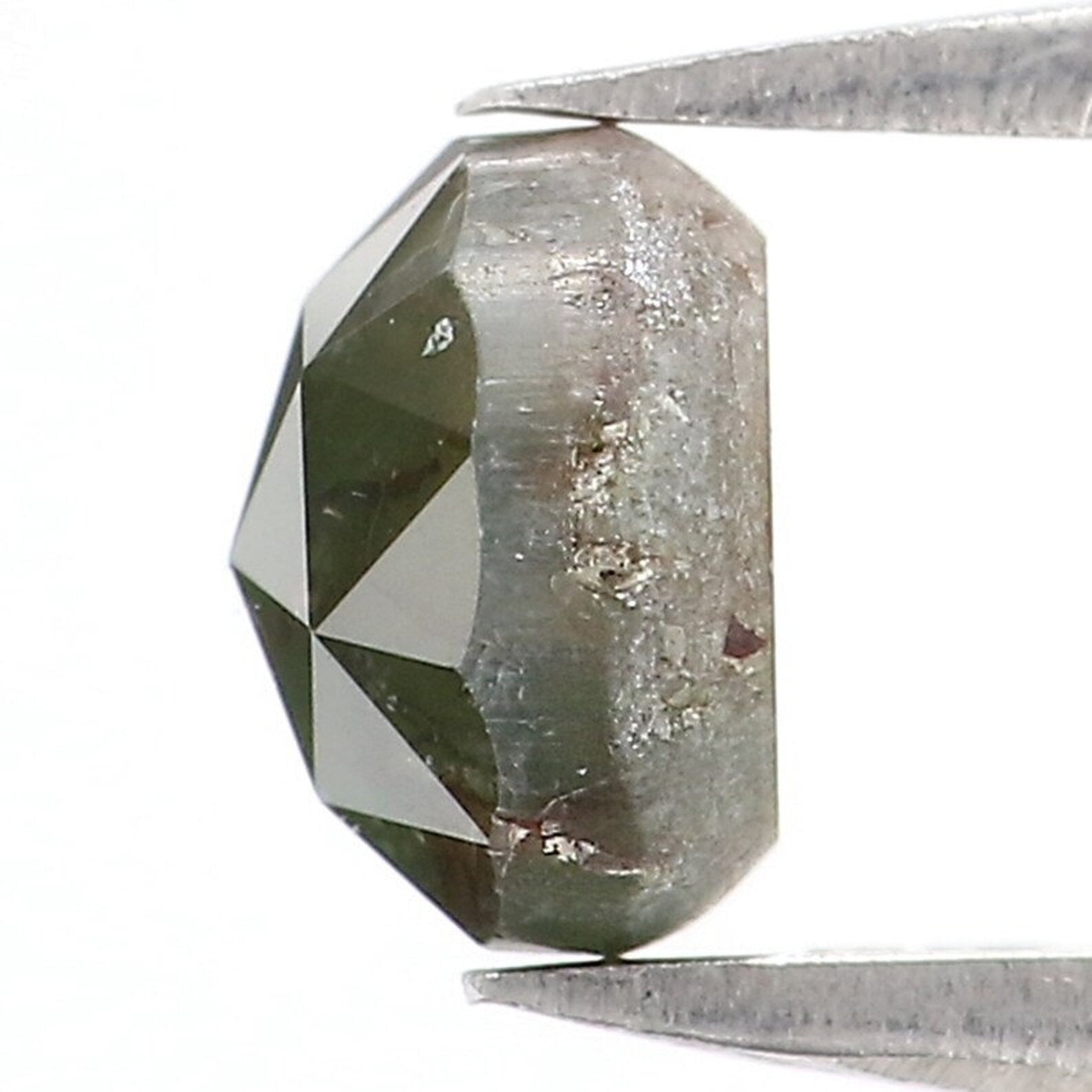 1.08 CT Natural Loose Round Diamond Dark Green Color Round Cut Diamond 5.50 MM Natural Diamond Dark Green Color Round Rose Diamond NQ7781