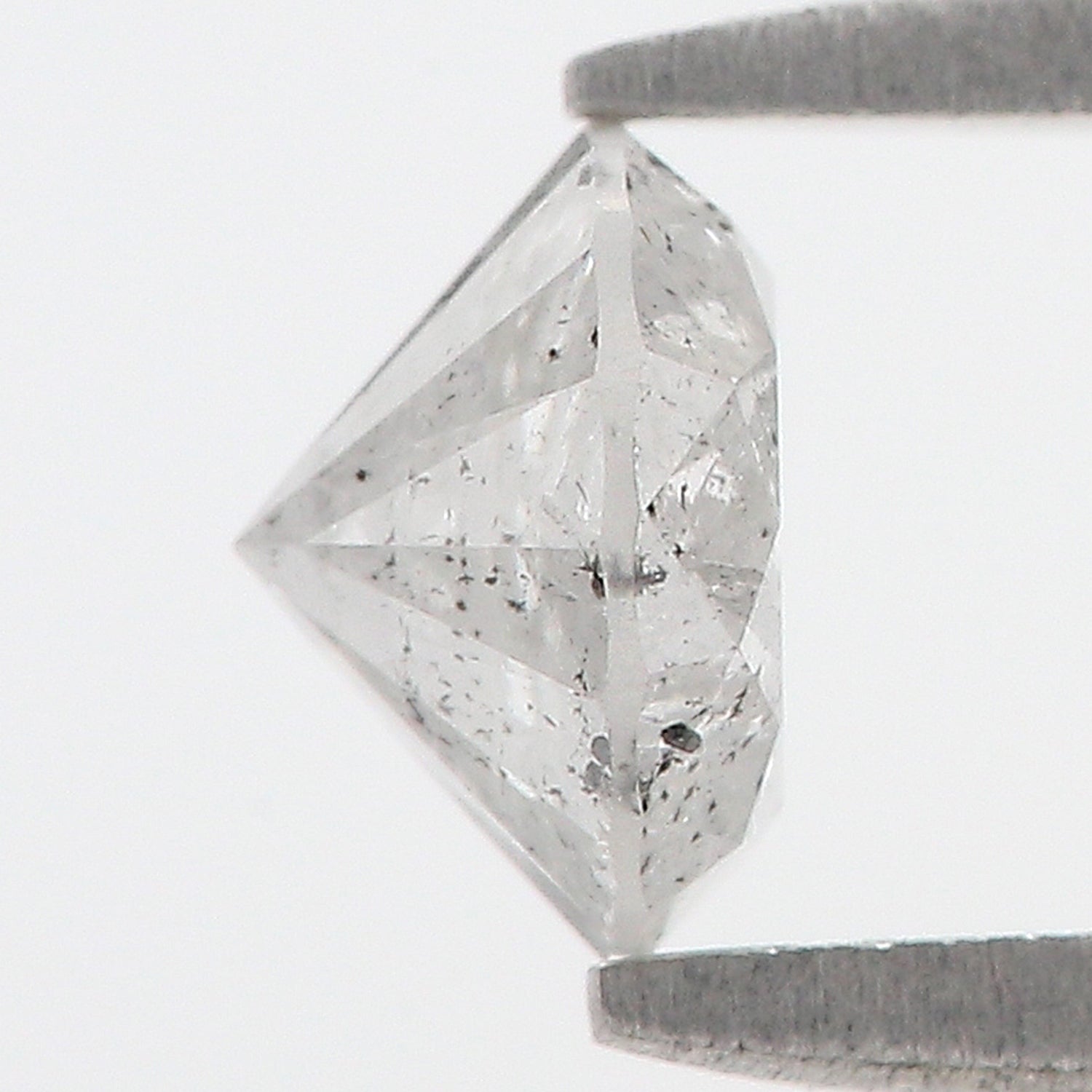 0.70 CT Natural Loose Round Shape Diamond Salt And Pepper Round Diamond 5.45 MM Natural Black Gray Color Round Brilliant Cut Diamond L3463