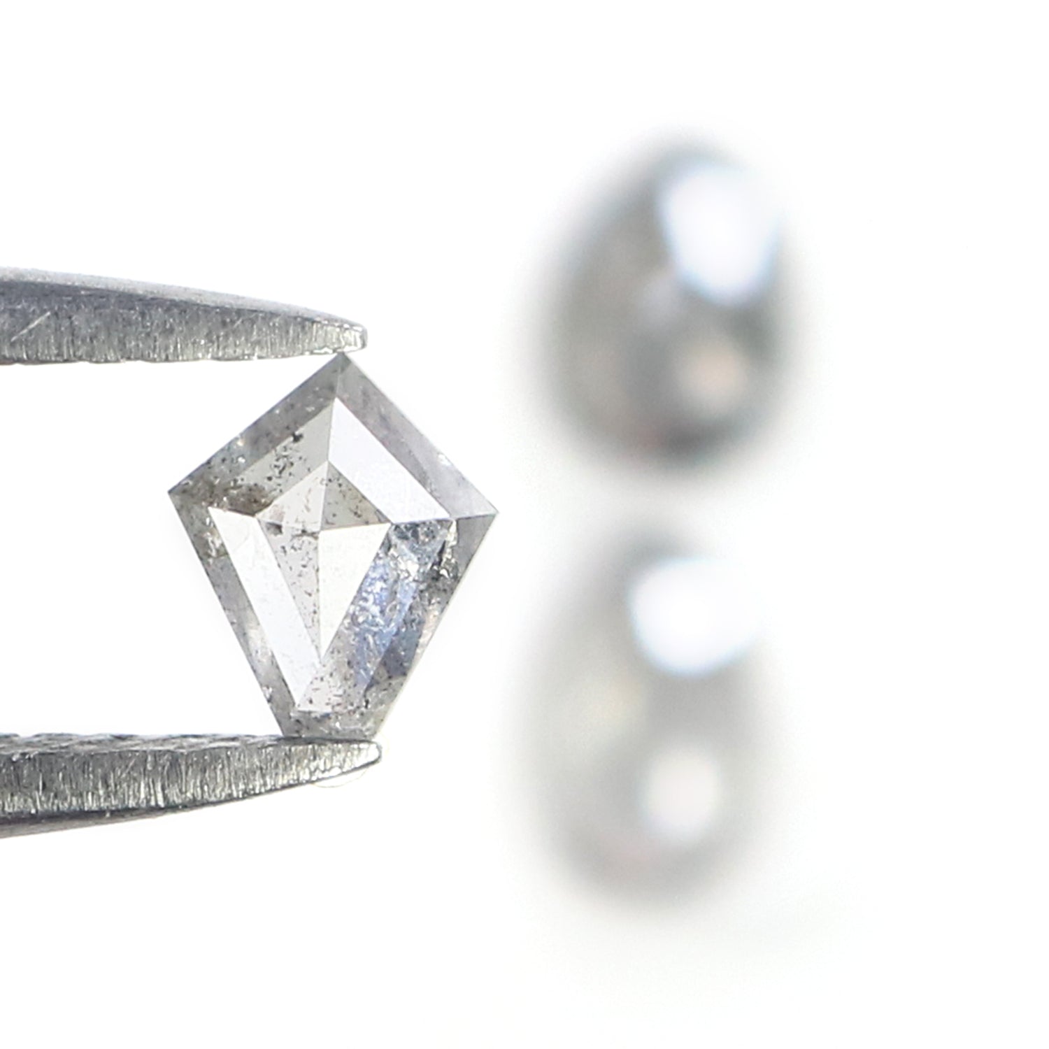Natural Loose Mix Shape Salt And Pepper Diamond Black Grey Color 0.61 CT 4.65 MM Mix Shape Shape Rose Cut Diamond KDL1972