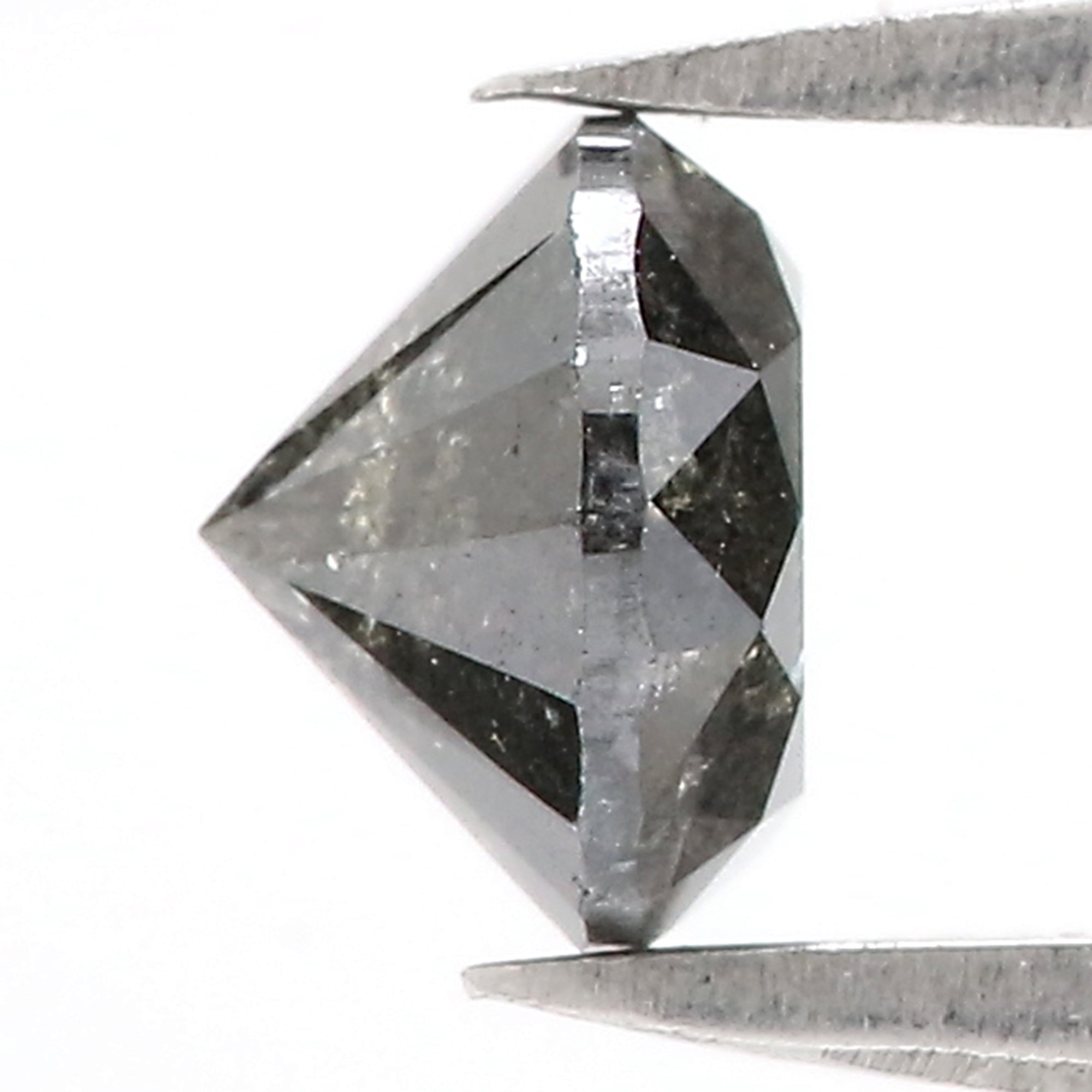 1.02 CT Natural Loose Round Cut Diamond Black Grey Color Round Shape Diamond 5.95 MM Salt And Pepper Round Brilliant Cut Diamond QL3094